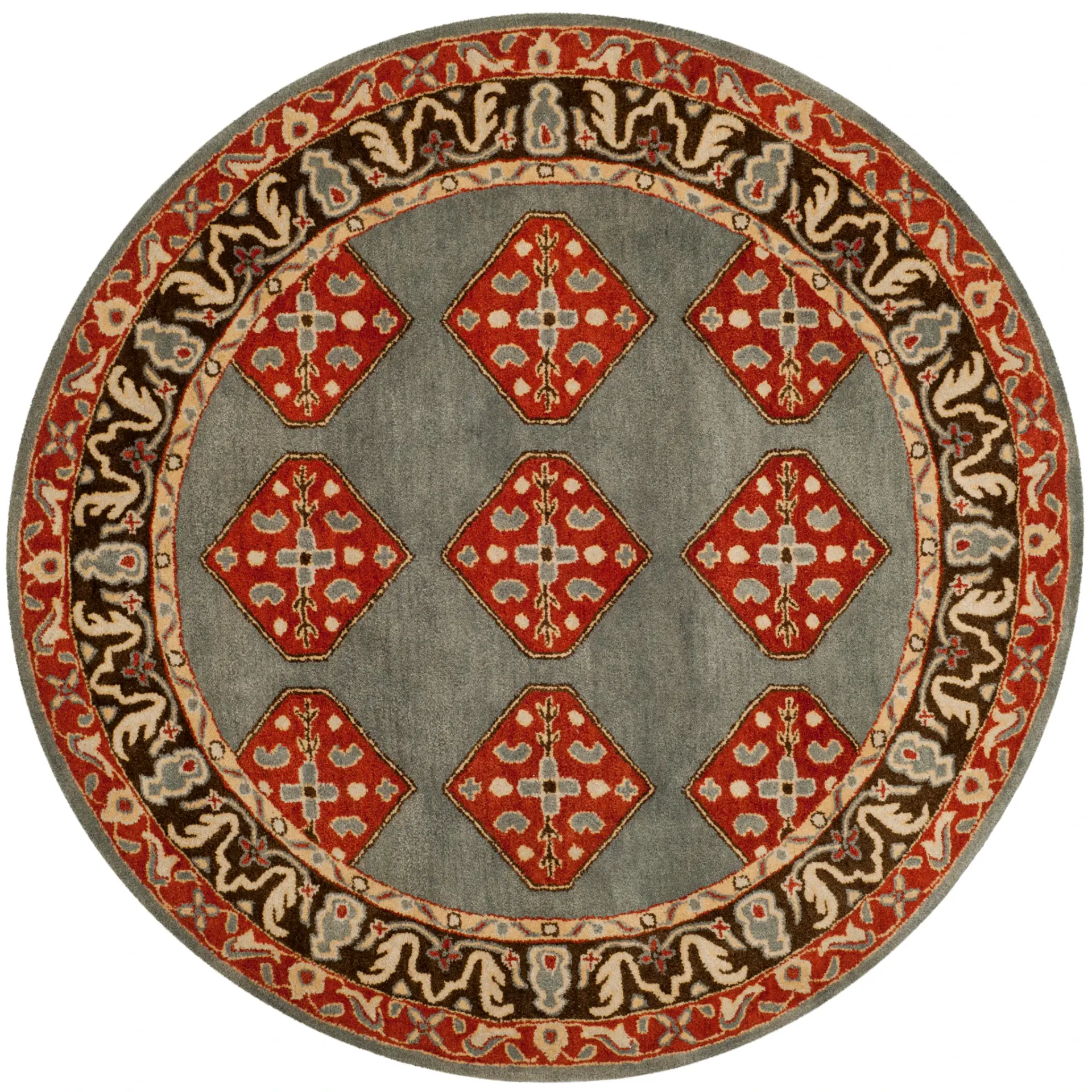 Heritage Repeating Diamond Hand-Tufted Wool Rug
