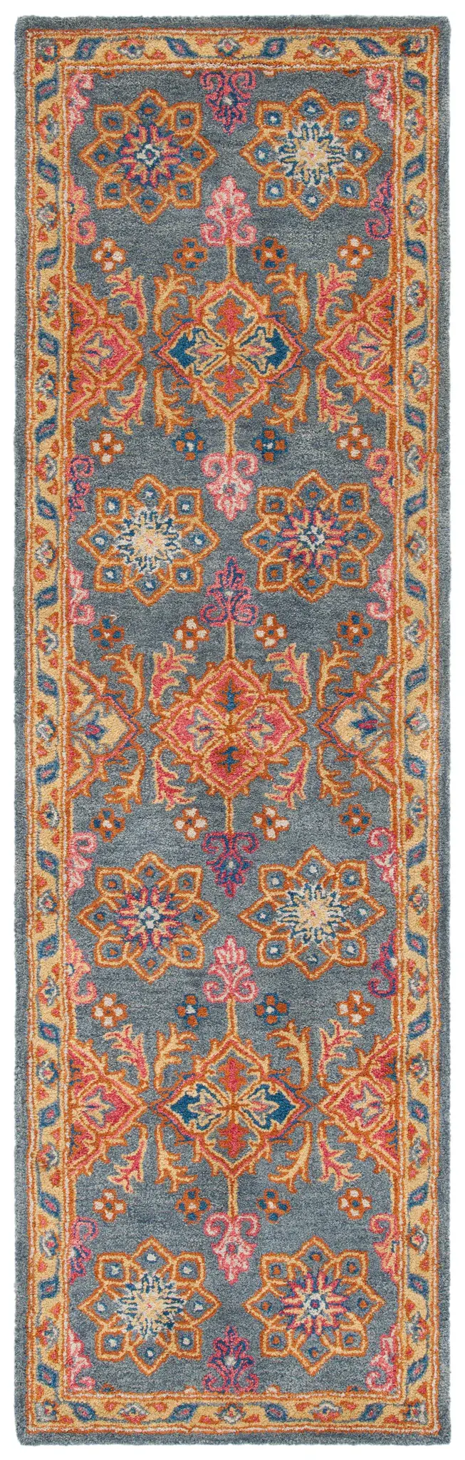 Heritage Diamond Rosette Hand-Tufted Wool Rug