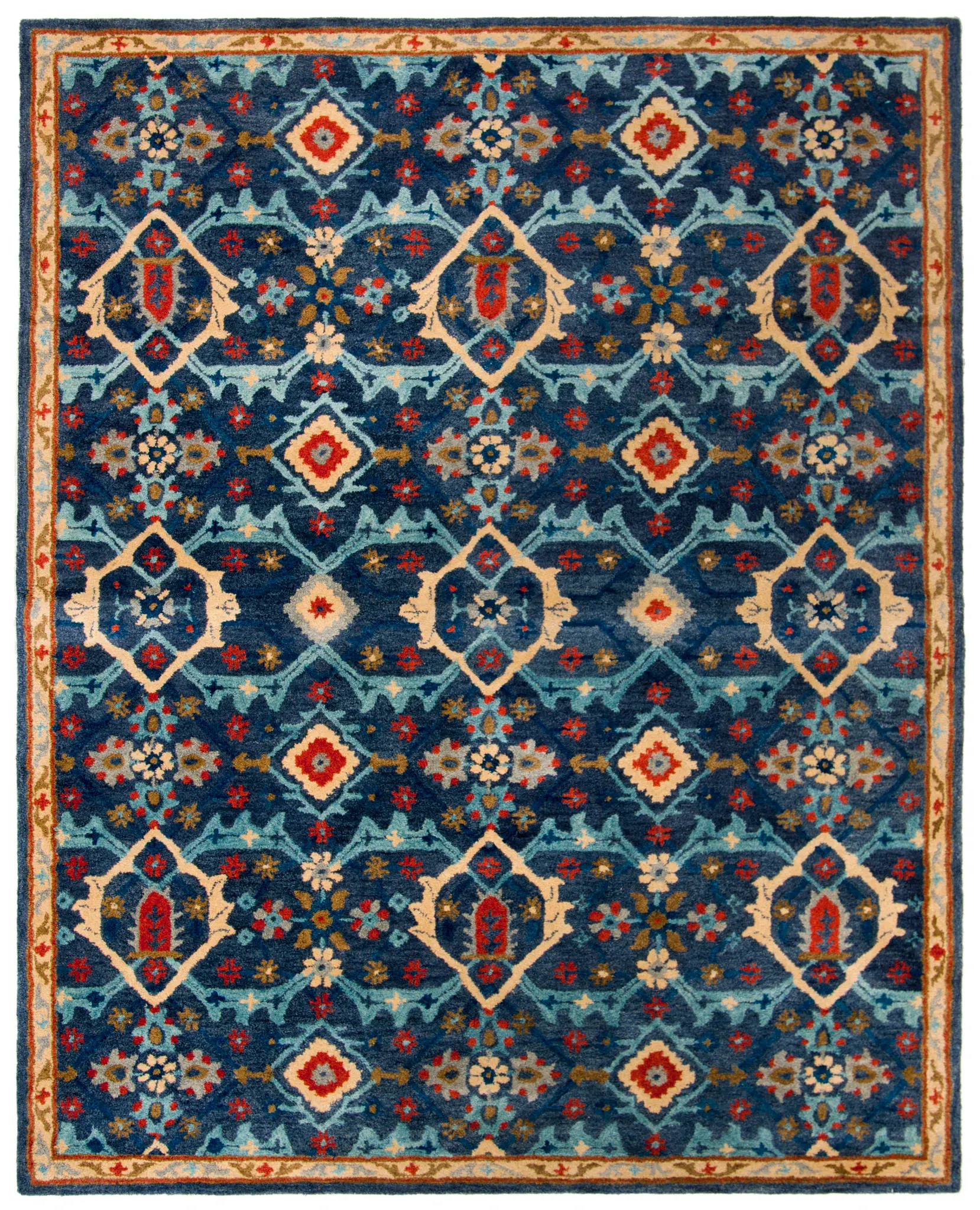 Heritage Ogee Trellis Hand-Tufted Wool Rug