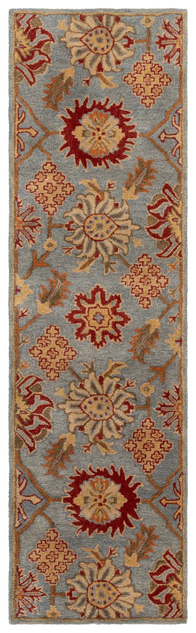 Heritage Palmette Cross Trellis Hand-Tufted Wool Rug