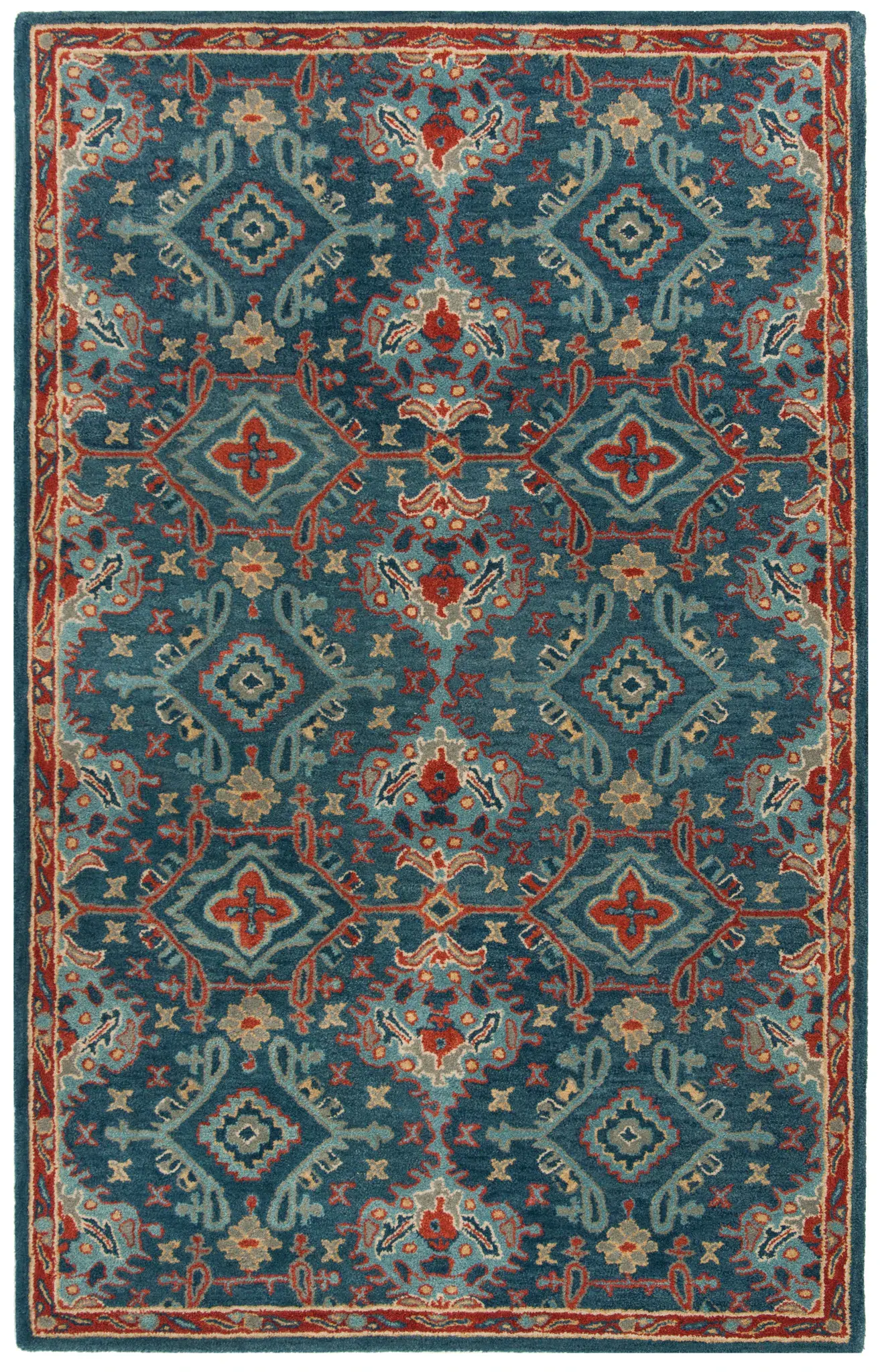 Heritage Diamond Medallion Hand-Tufted Wool Rug