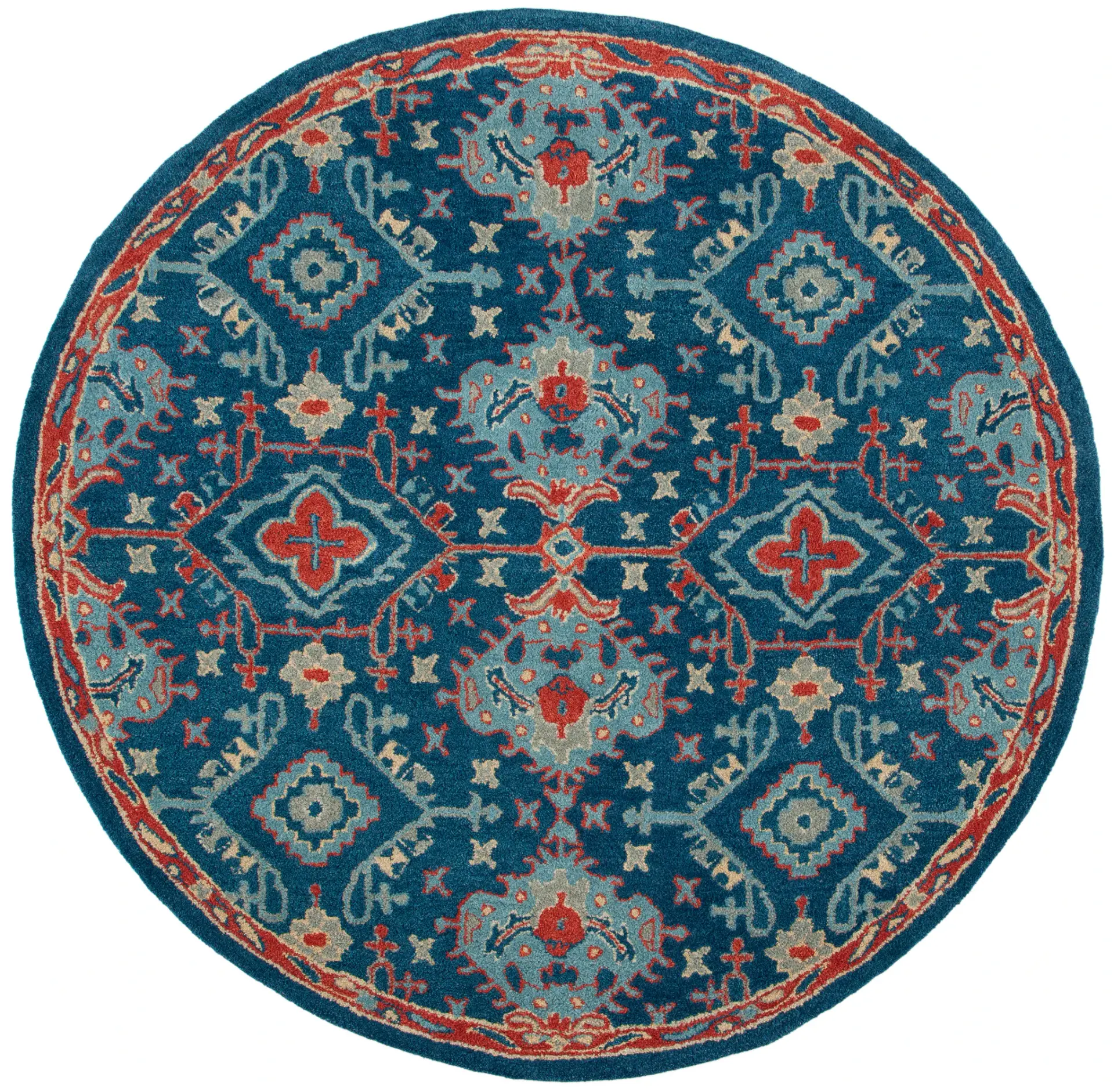 Heritage Diamond Medallion Hand-Tufted Wool Rug