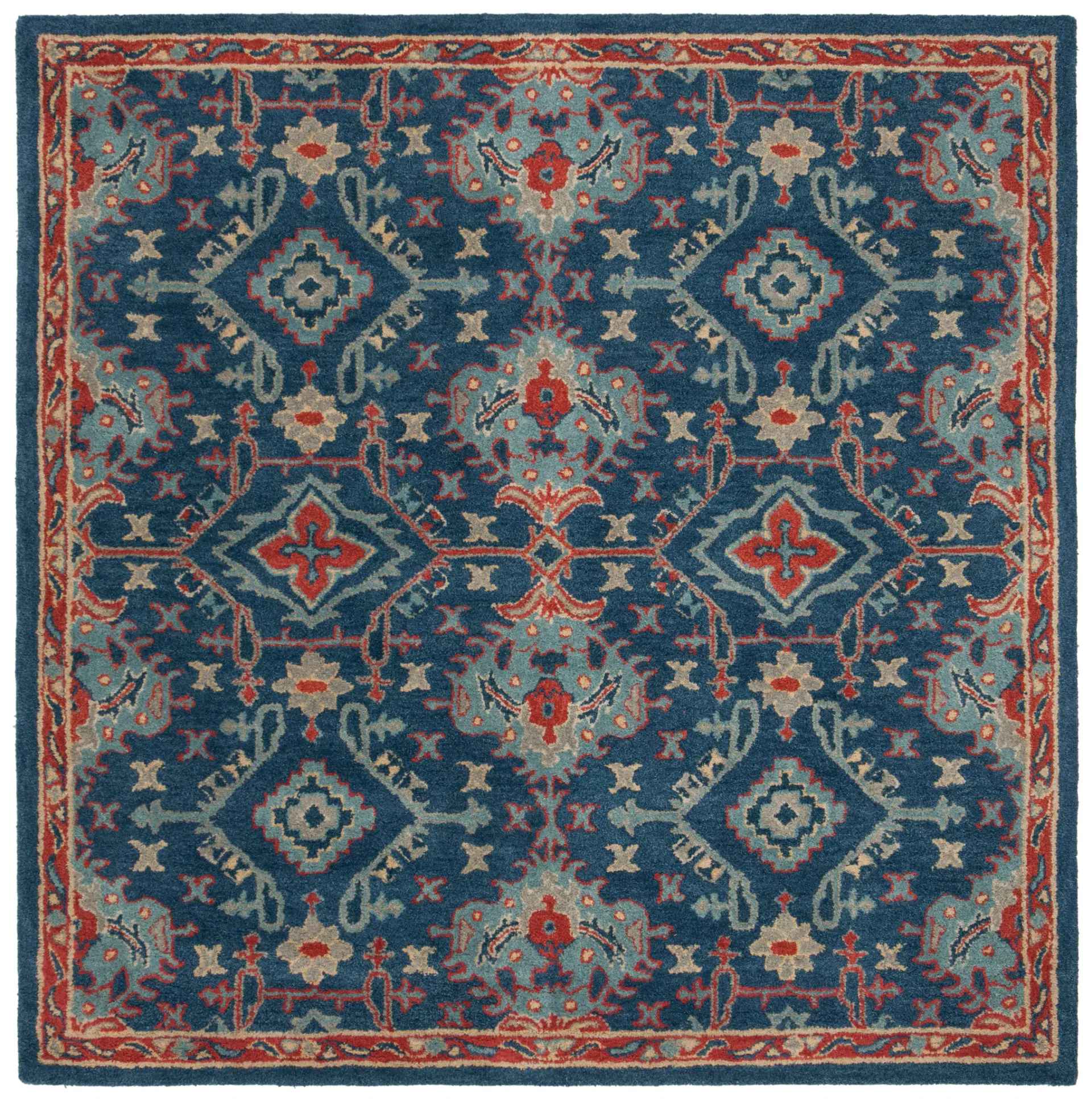 Heritage Diamond Medallion Hand-Tufted Wool Rug