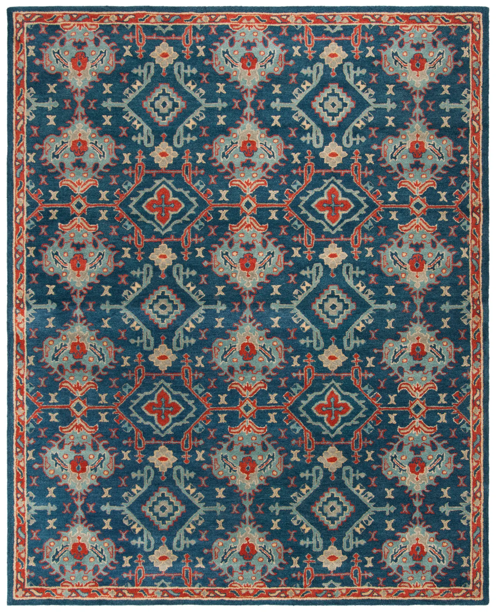 Heritage Diamond Medallion Hand-Tufted Wool Rug
