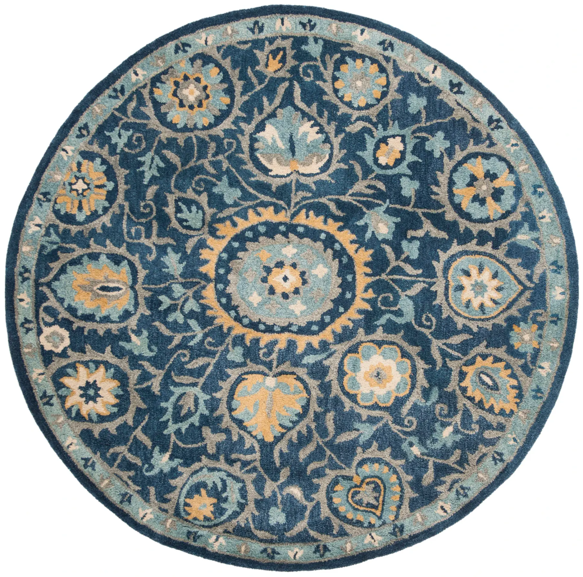 Heritage Suzani Medallion Hand-Tufted Wool Rug