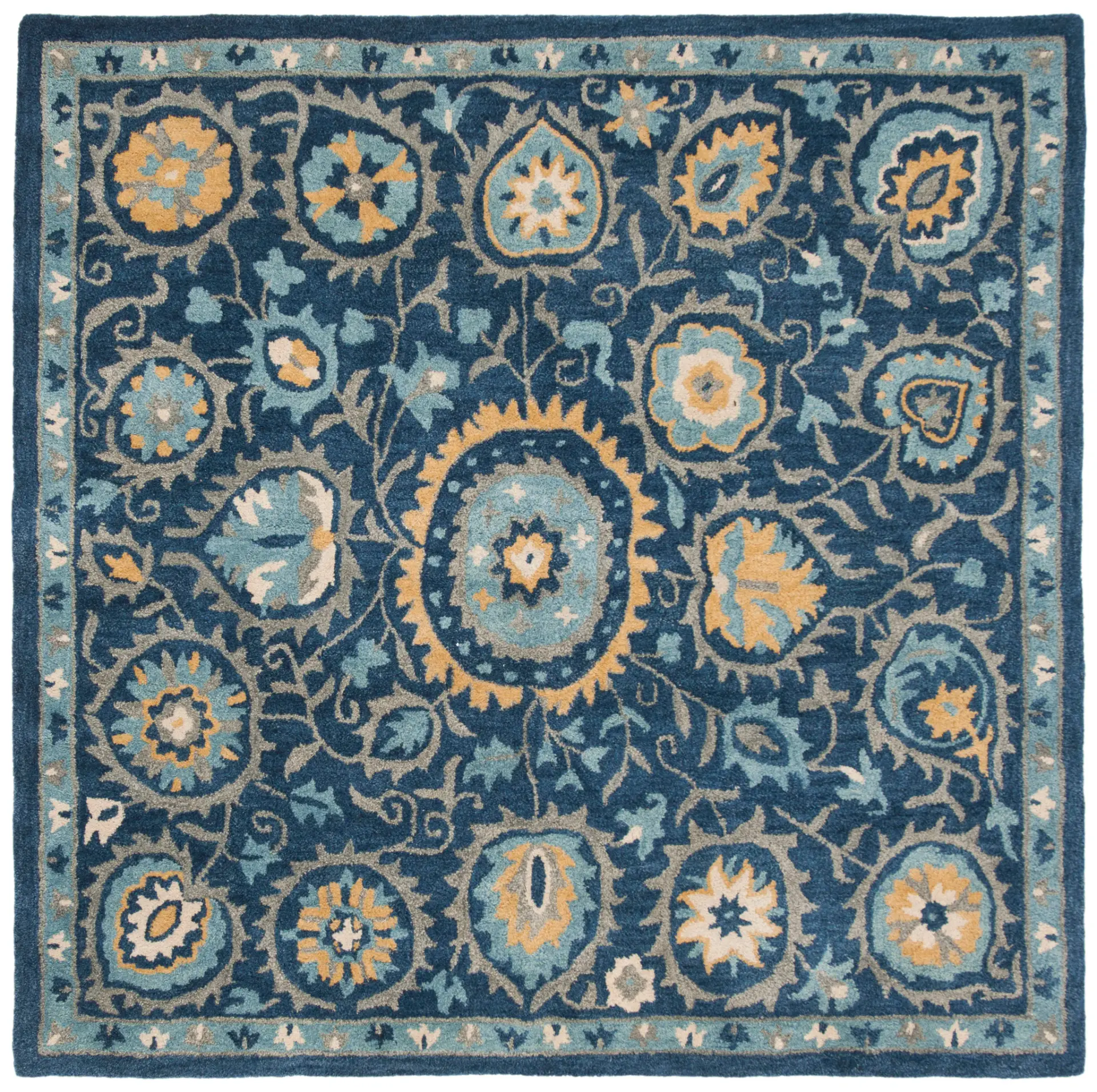 Heritage Suzani Medallion Hand-Tufted Wool Rug