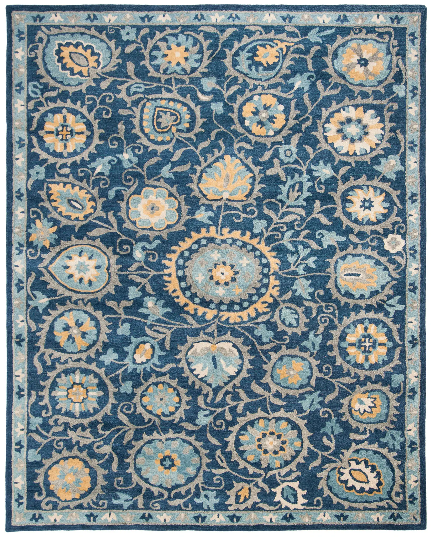 Heritage Suzani Medallion Hand-Tufted Wool Rug