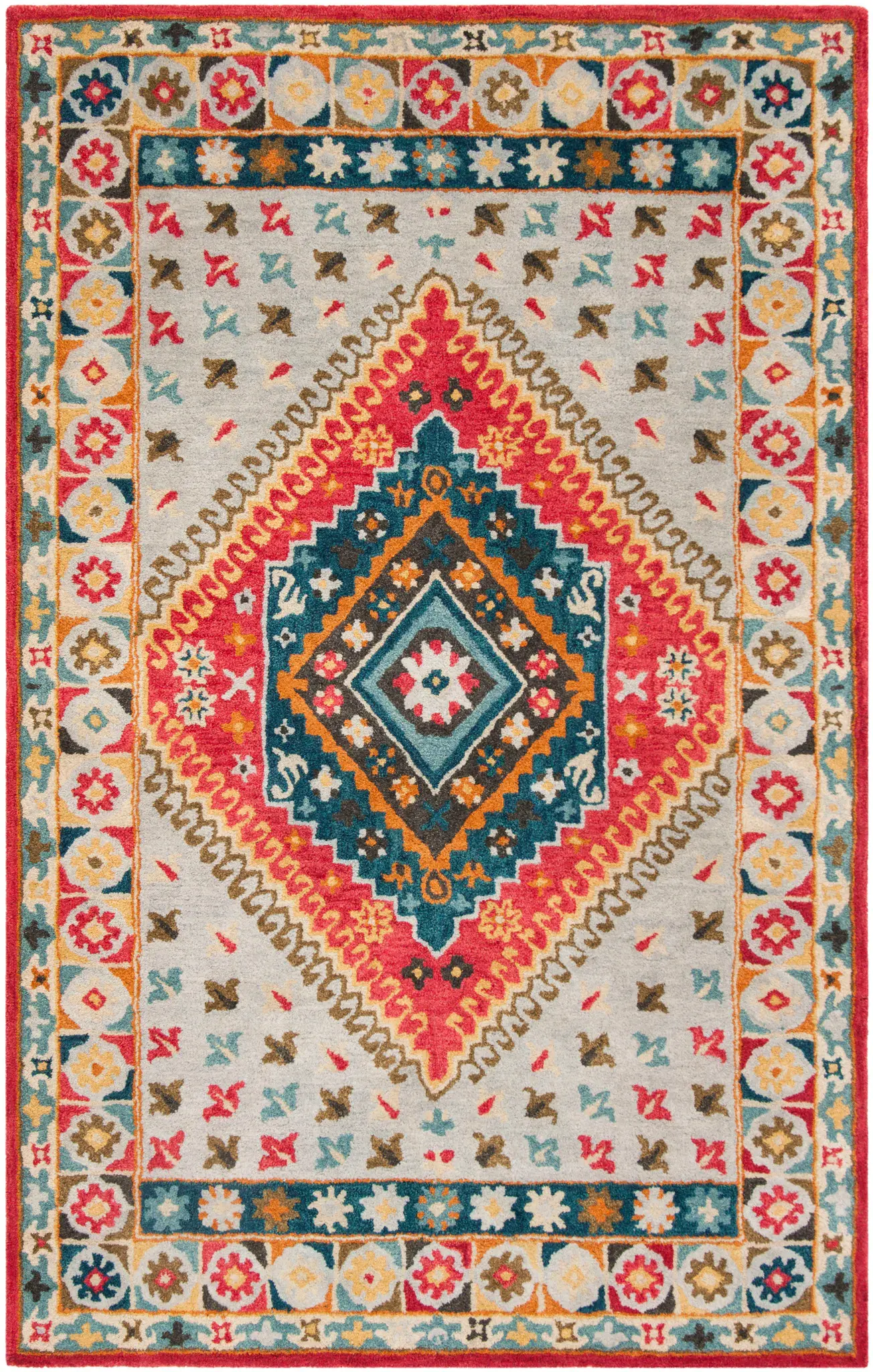 Heritage Southwestern Concentric Diamond Medallion Hand-Tufted Wool Rug