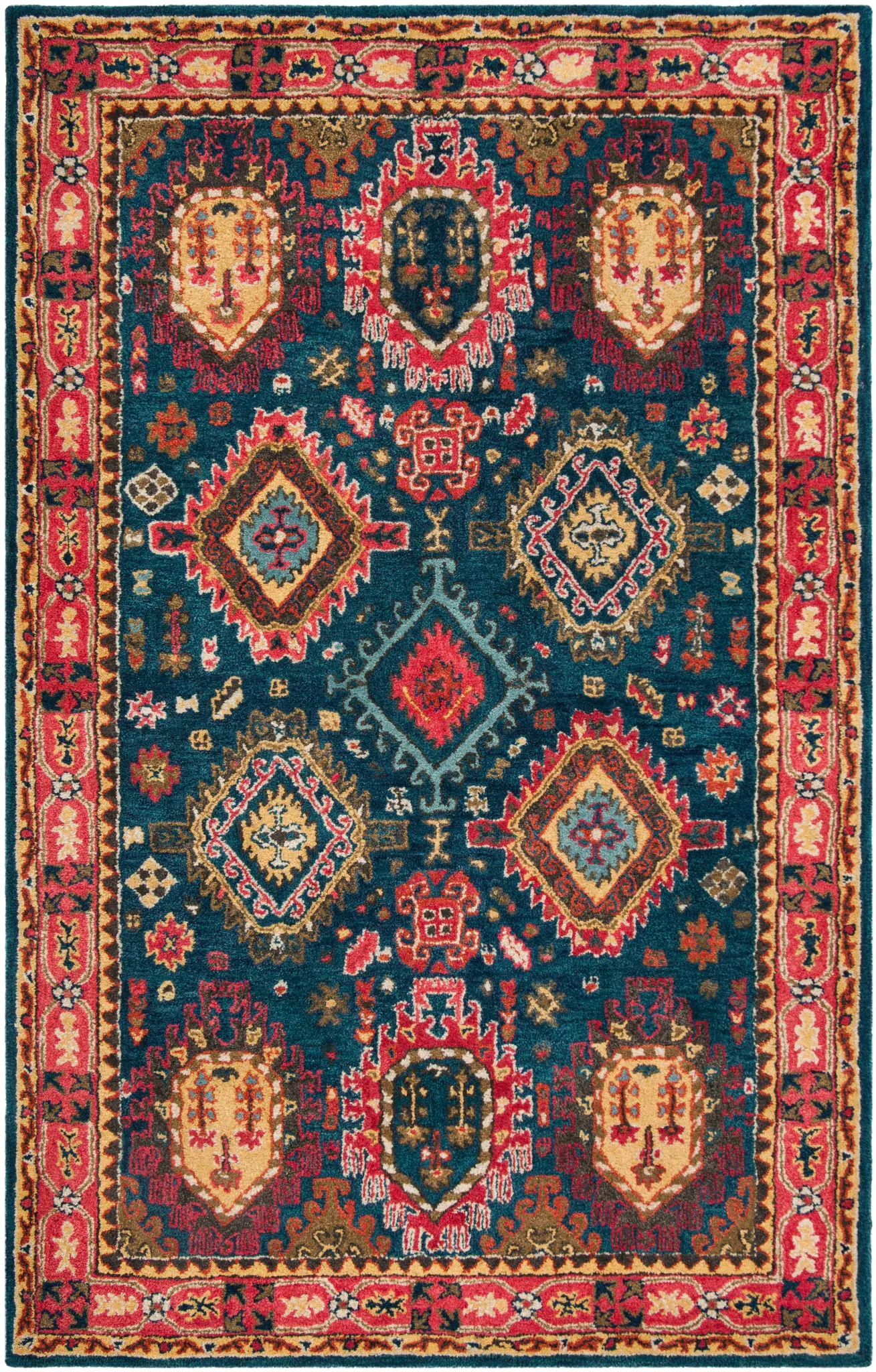 Heritage Geometric Medallion Hand-Tufted Wool Rug