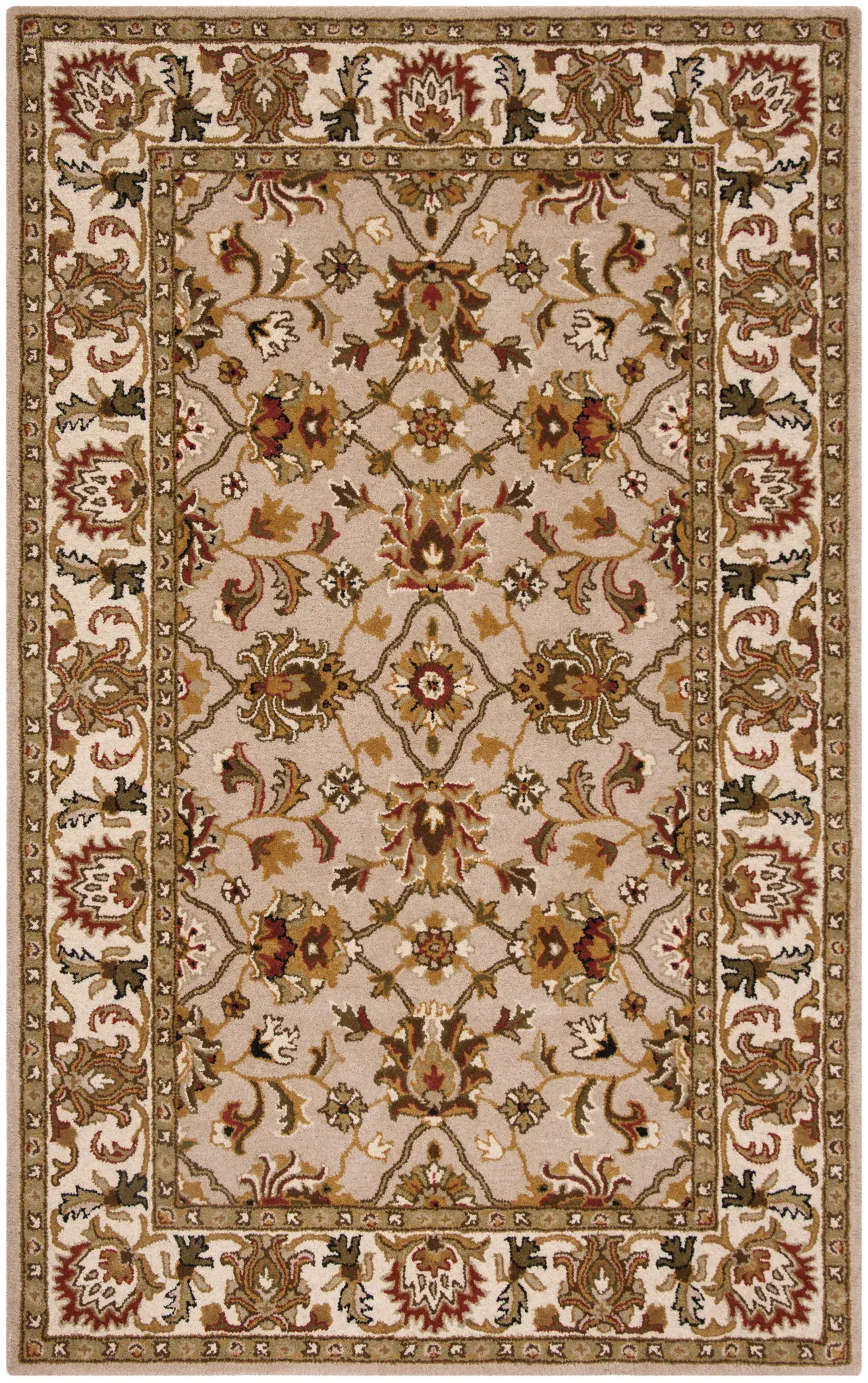Heritage Scrolling Floral Hand-Tufted Wool Rug