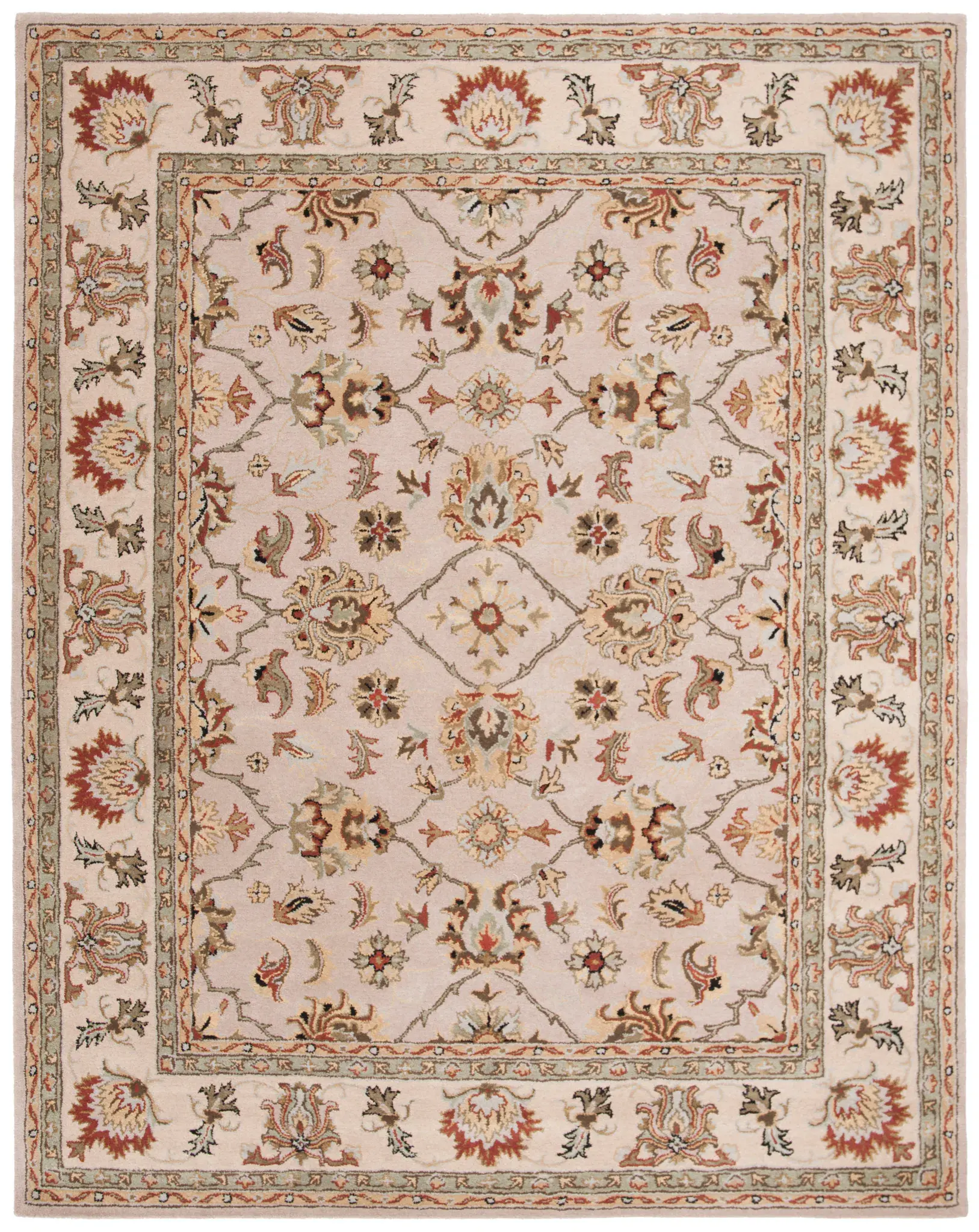 Heritage Scrolling Floral Hand-Tufted Wool Rug
