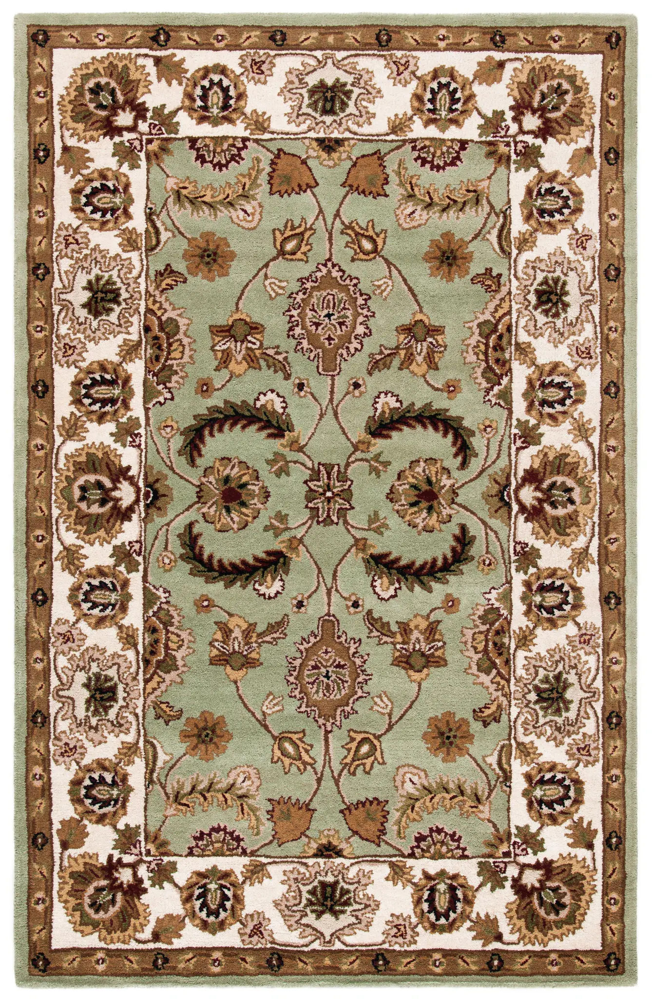 Heritage Rosette Wreath Medallion Hand-Tufted Wool Rug