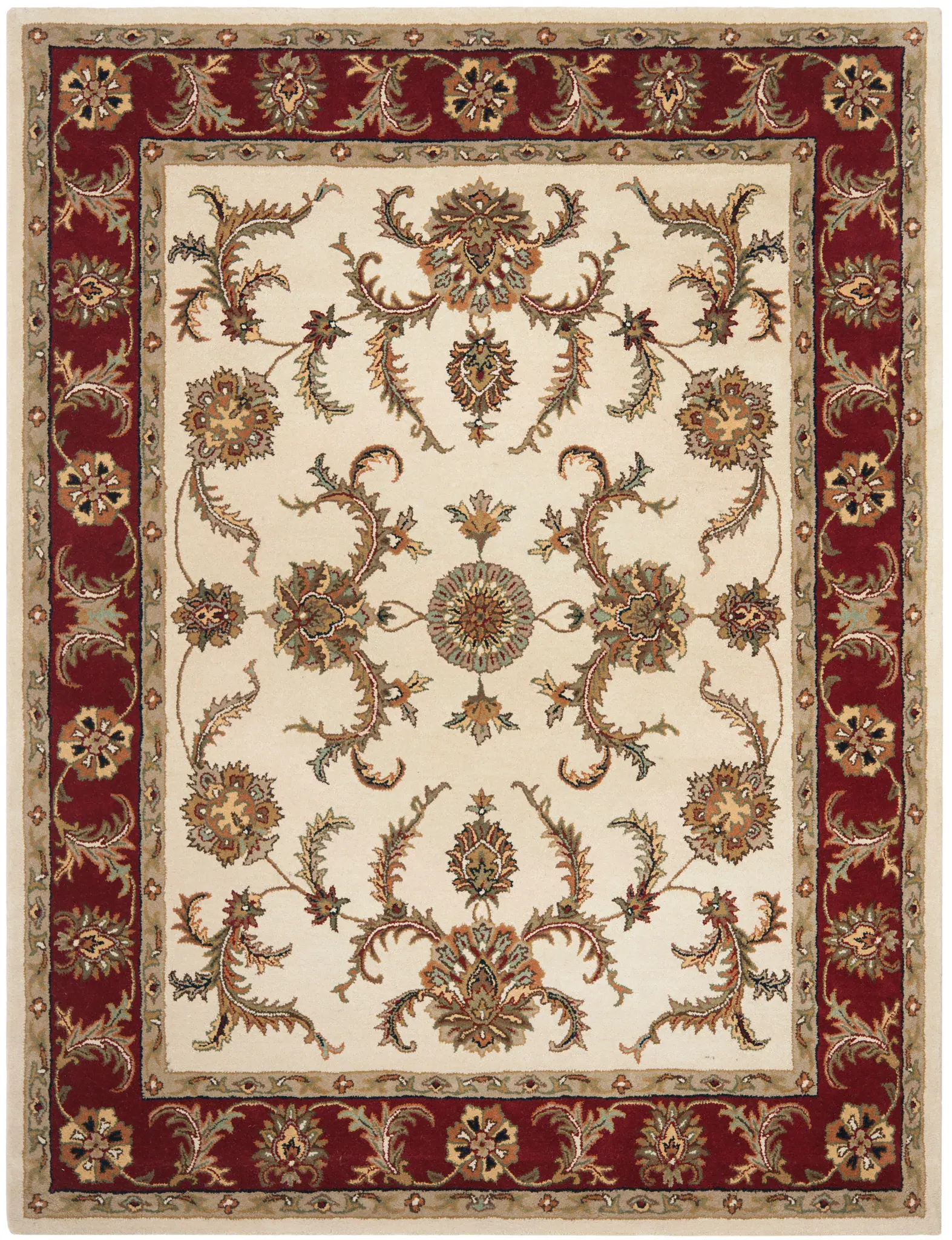 Heritage Open Field Medallion Hand-Tufted Wool Rug