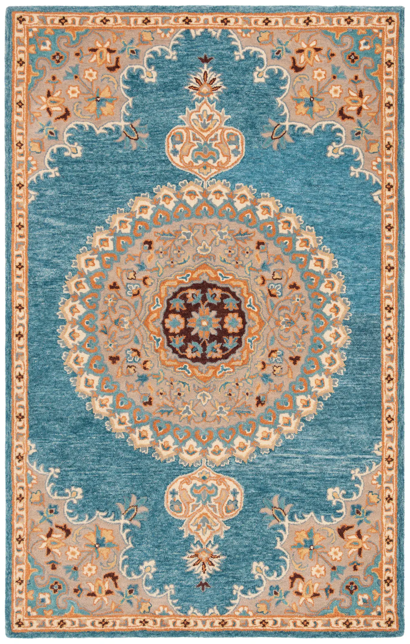 Heritage Circular Medallion Hand-Tufted Wool Rug