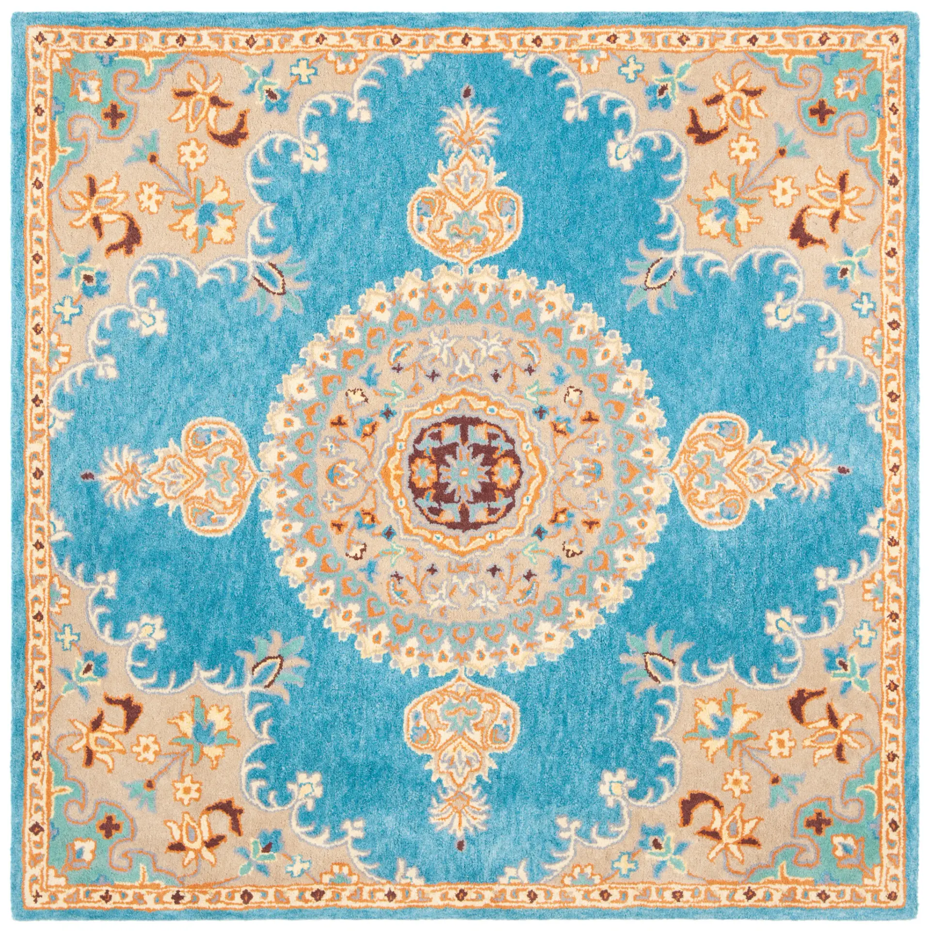 Heritage Circular Medallion Hand-Tufted Wool Rug