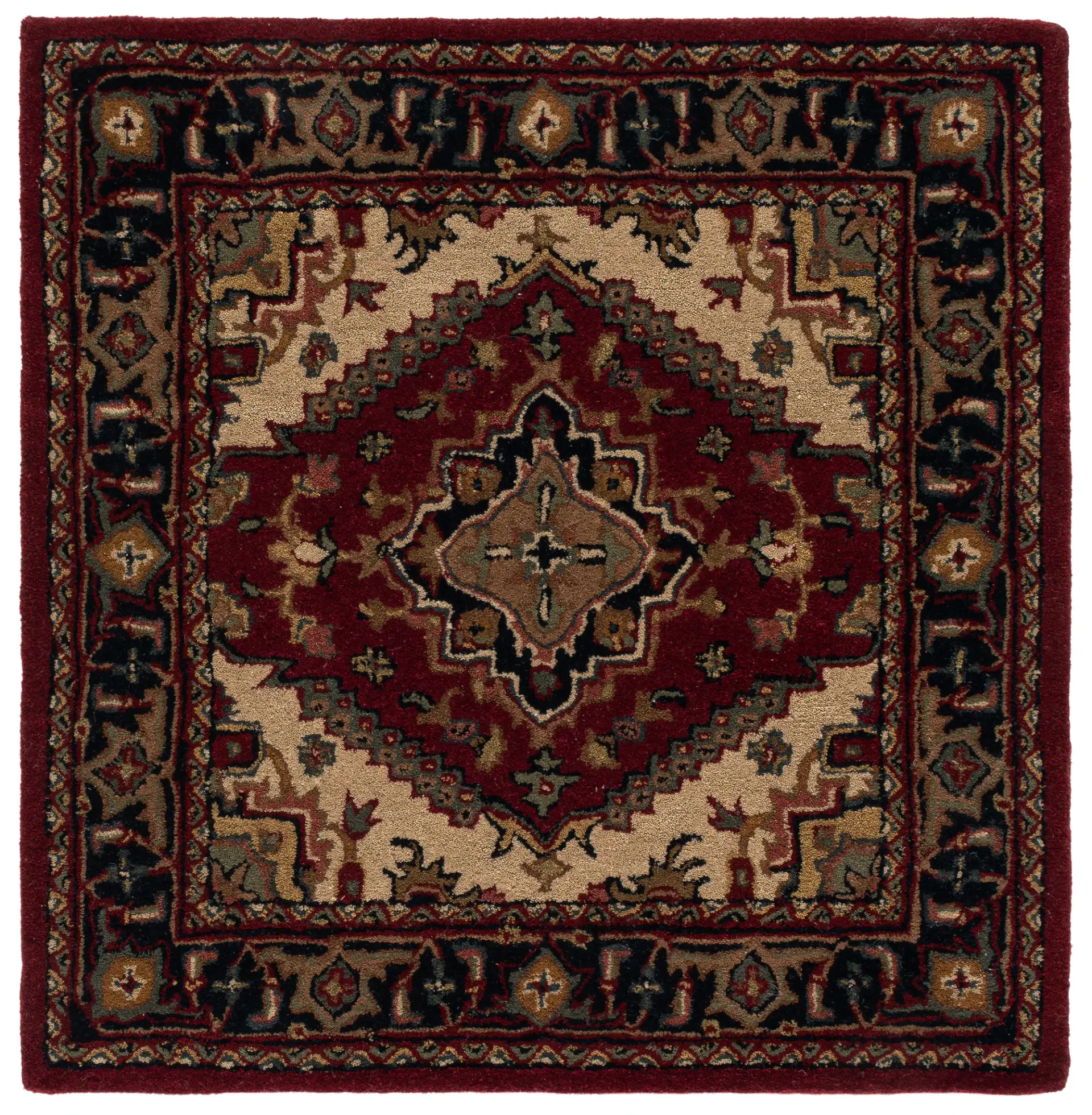 Heritage Medallion Bordered Hand-Tufted Wool Rug