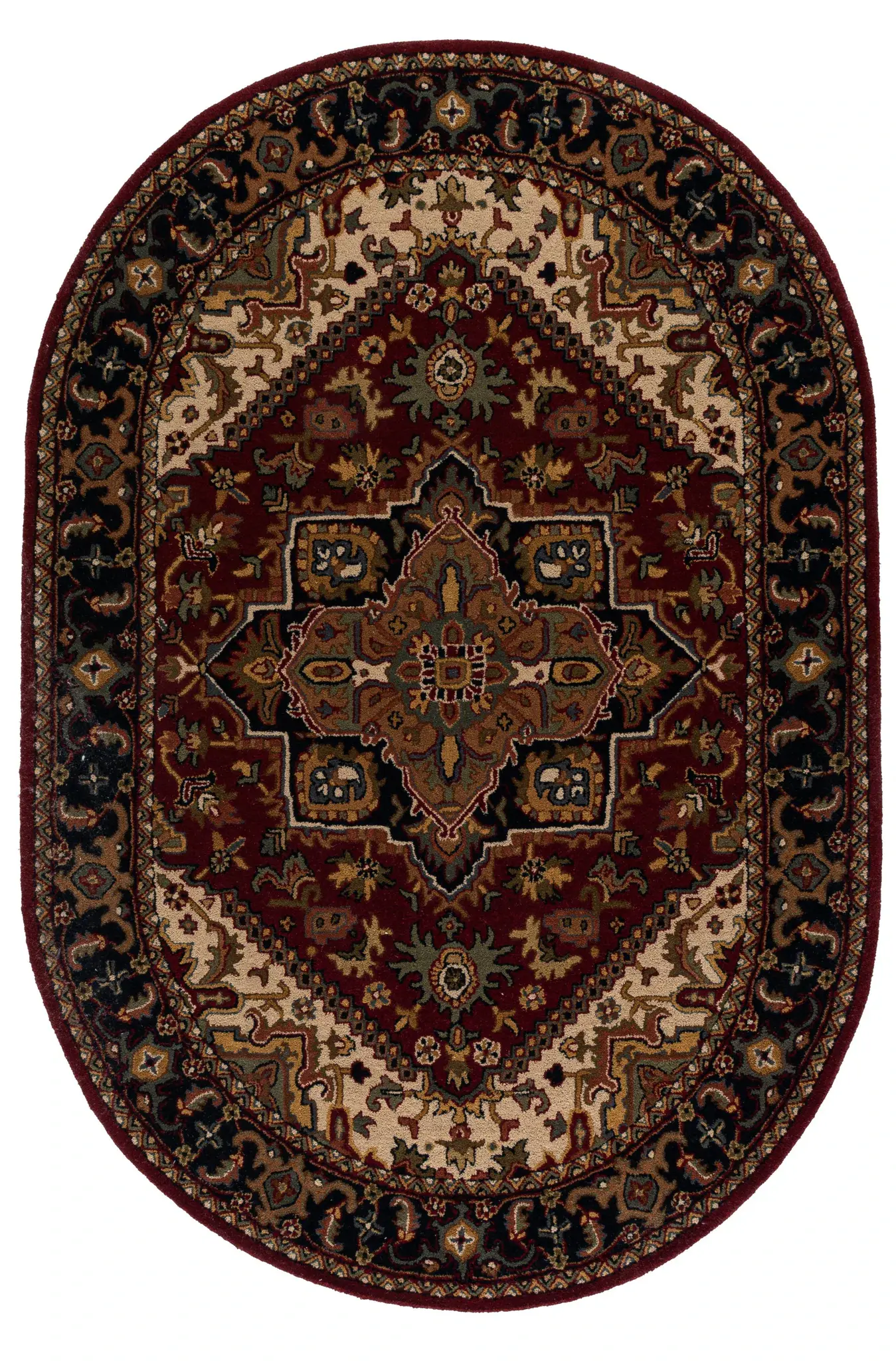 Heritage Medallion Bordered Hand-Tufted Wool Rug