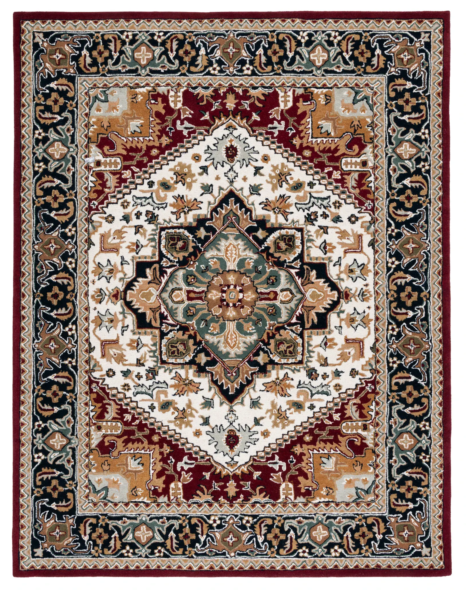 Heritage Medallion Bordered Hand-Tufted Wool Rug