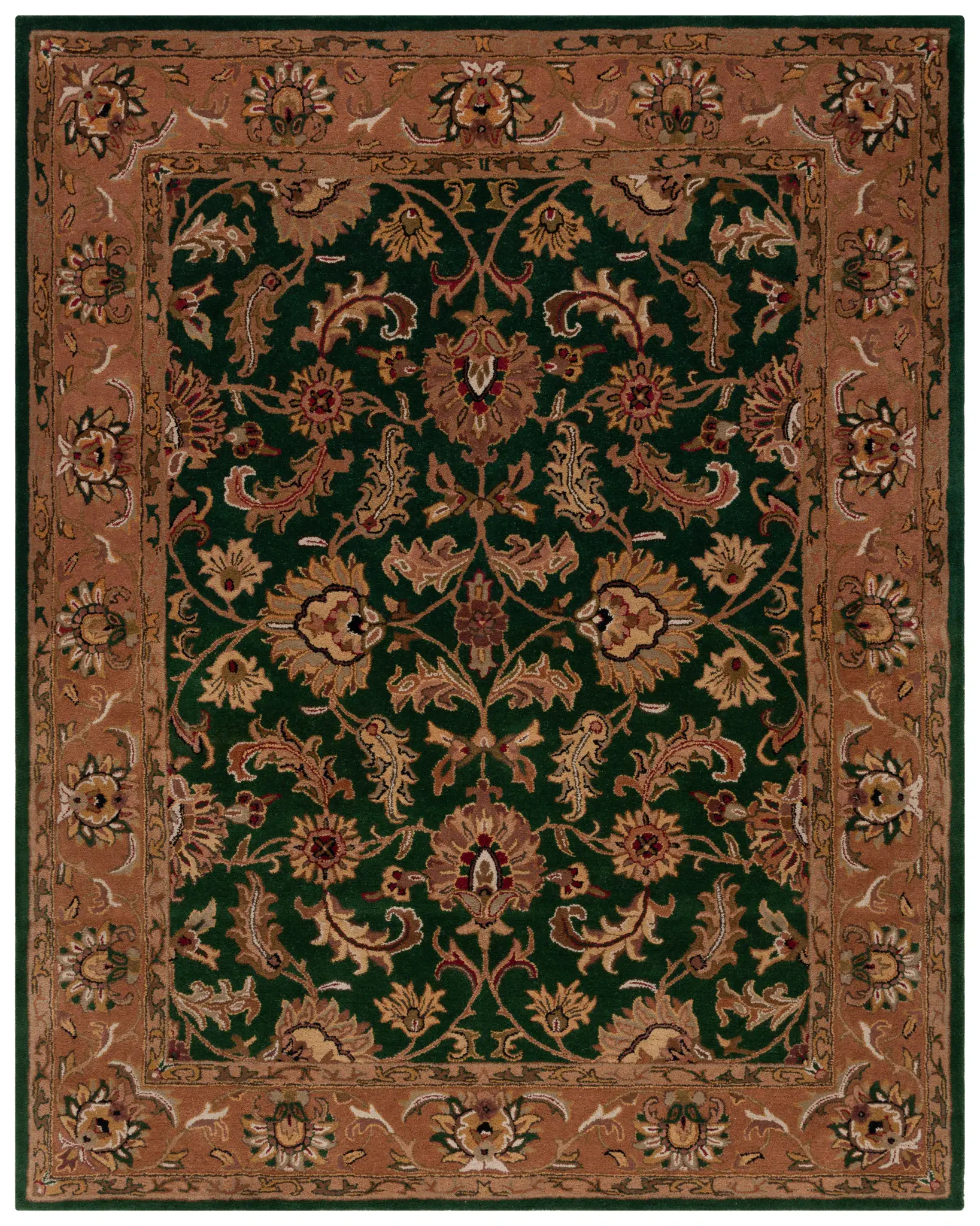 Heritage Botanical Border Hand-Tufted Wool Rug