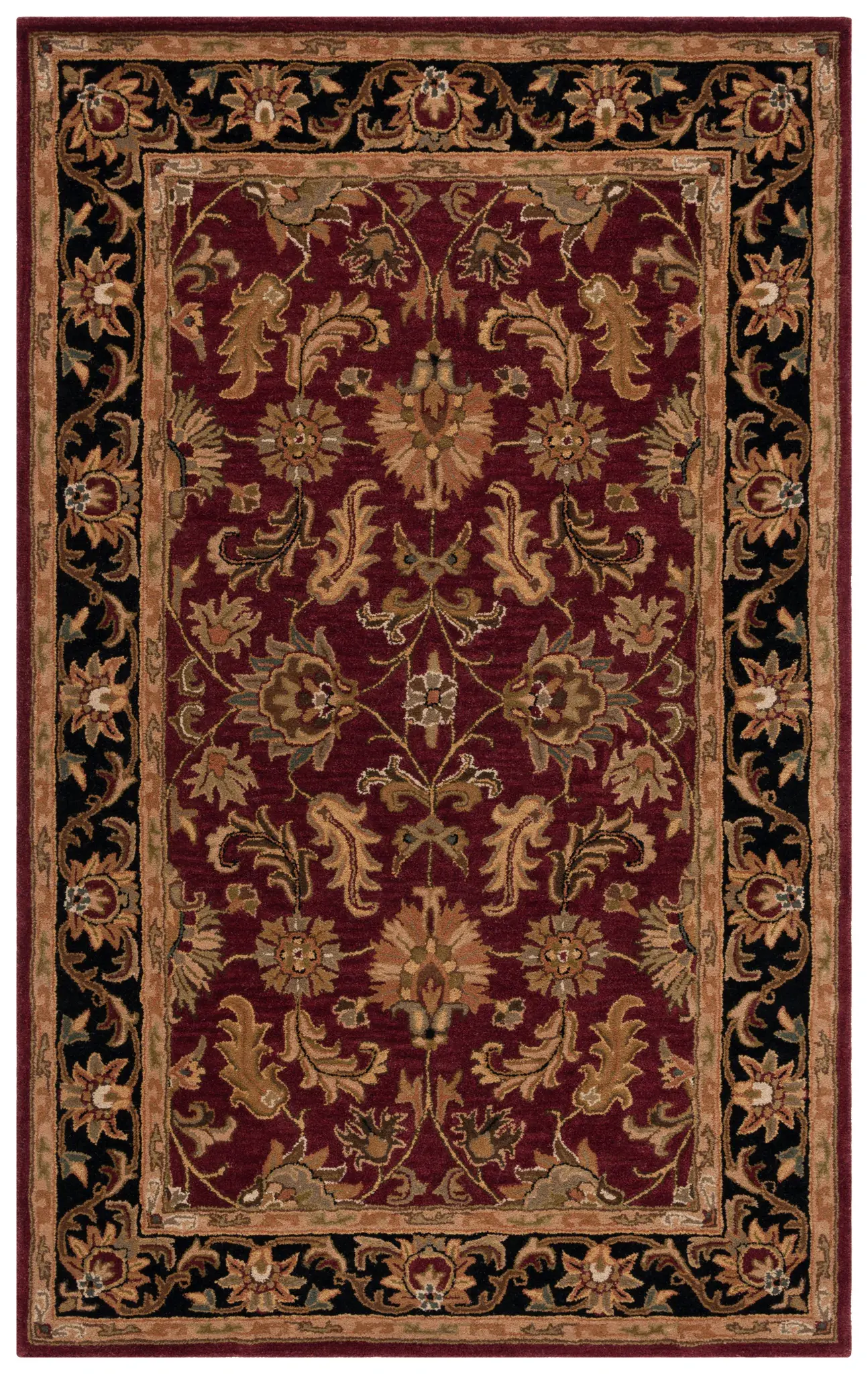 Heritage Botanical Border Hand-Tufted Wool Rug