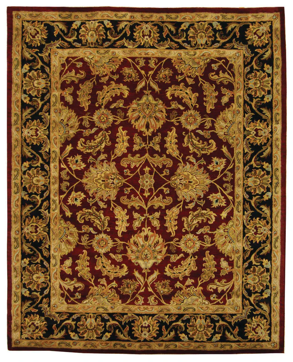Heritage Botanical Border Hand-Tufted Wool Rug