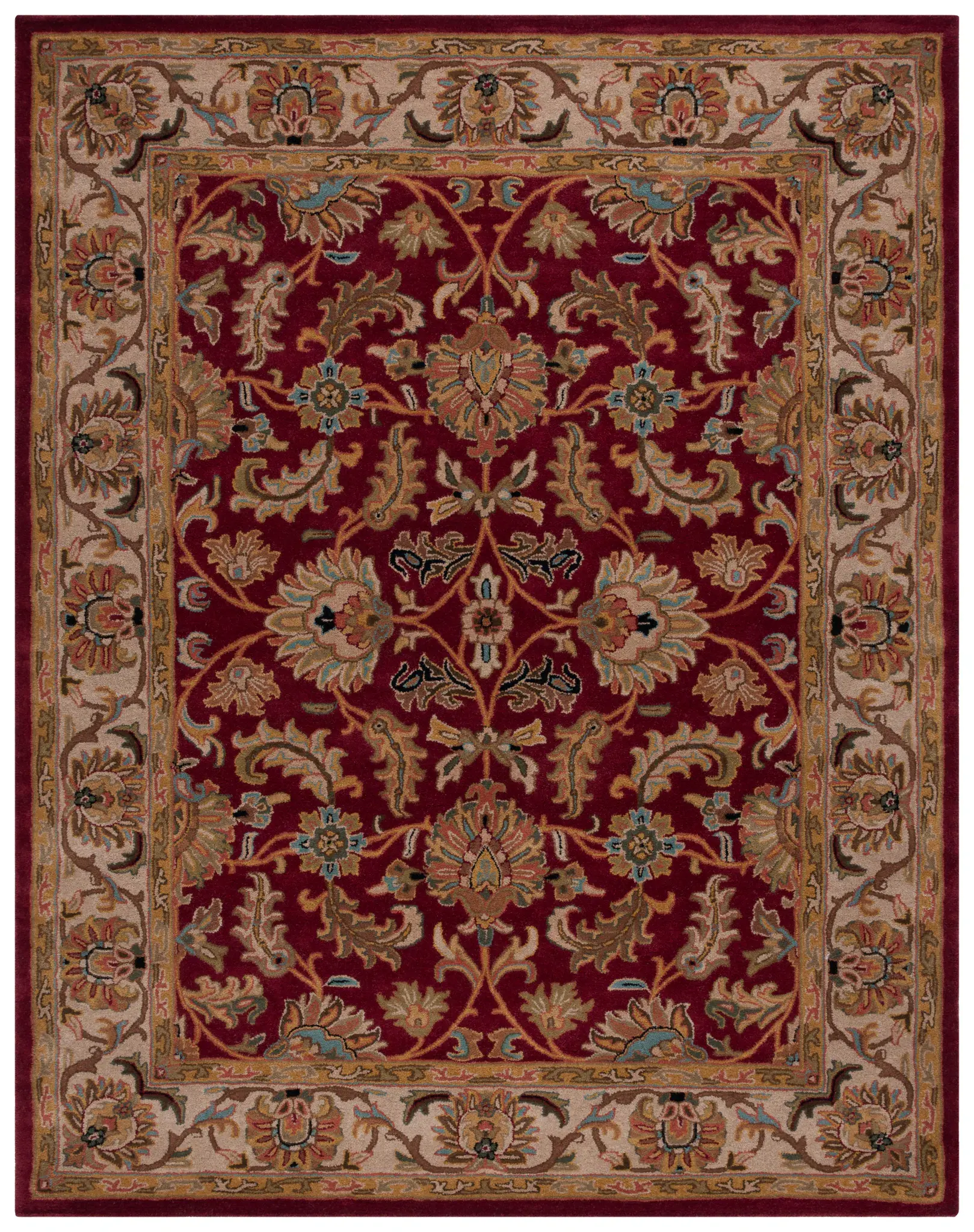 Heritage Botanical Border Hand-Tufted Wool Rug