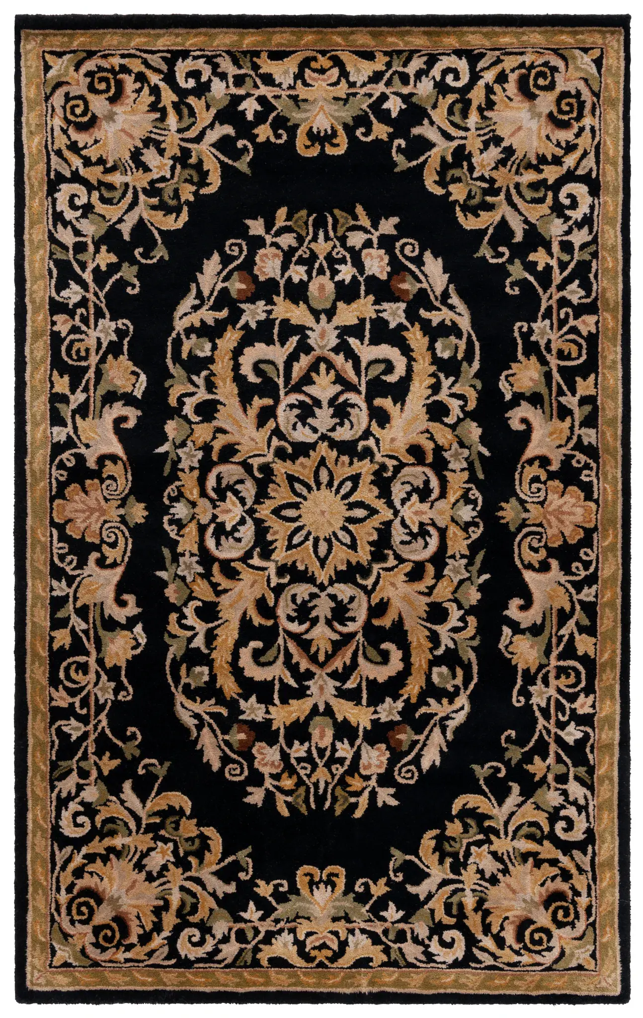 Heritage Acanthus Medallion Hand-Tufted Wool Rug