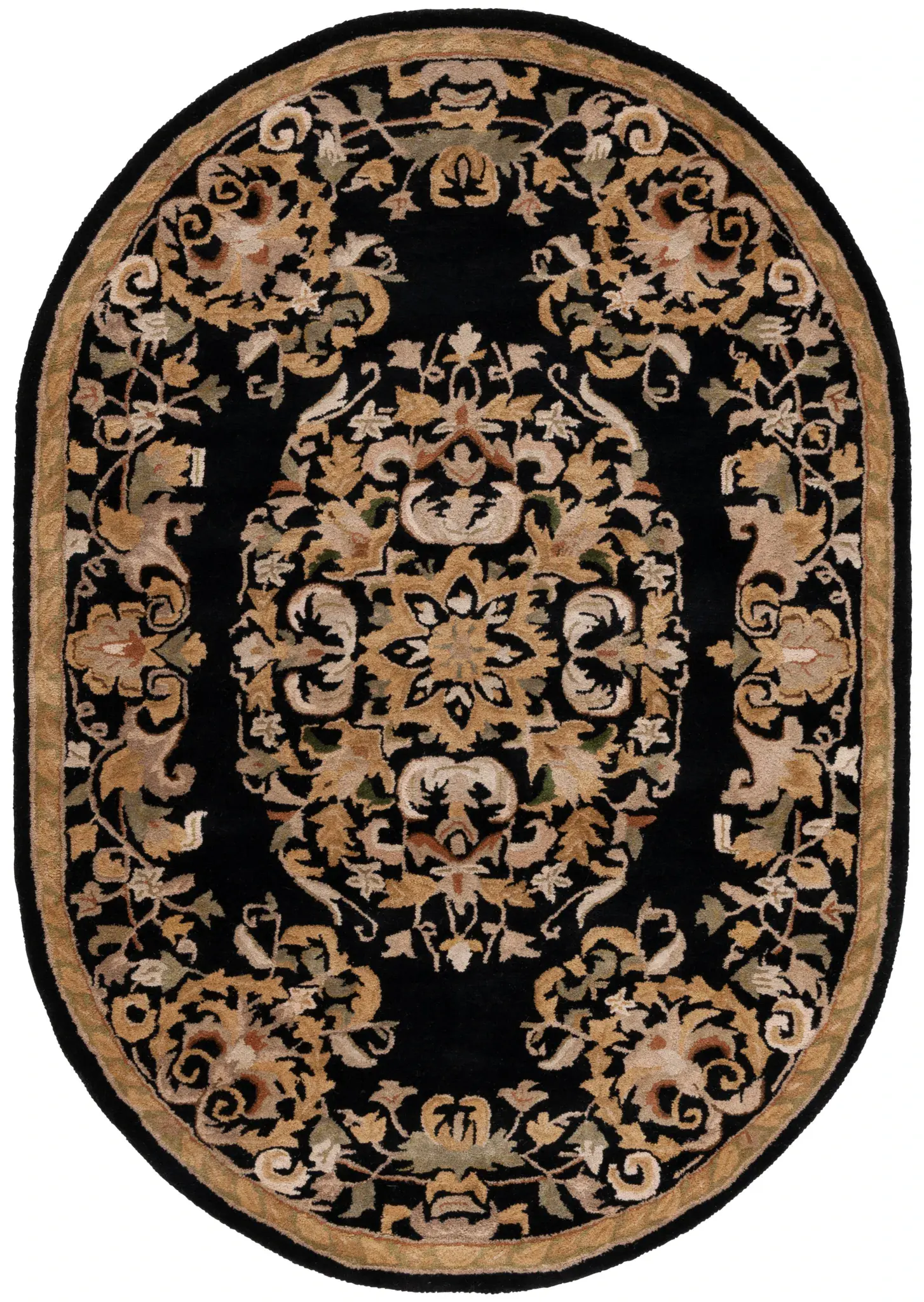 Heritage Acanthus Medallion Hand-Tufted Wool Rug
