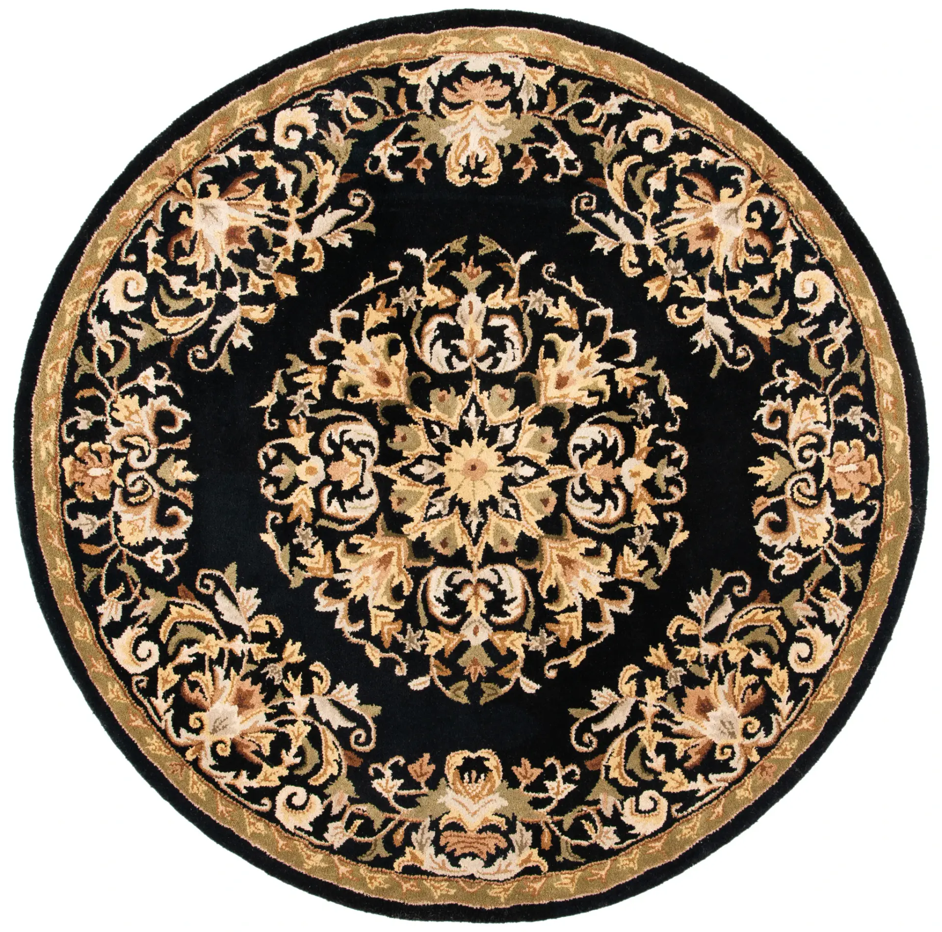 Heritage Acanthus Medallion Hand-Tufted Wool Rug