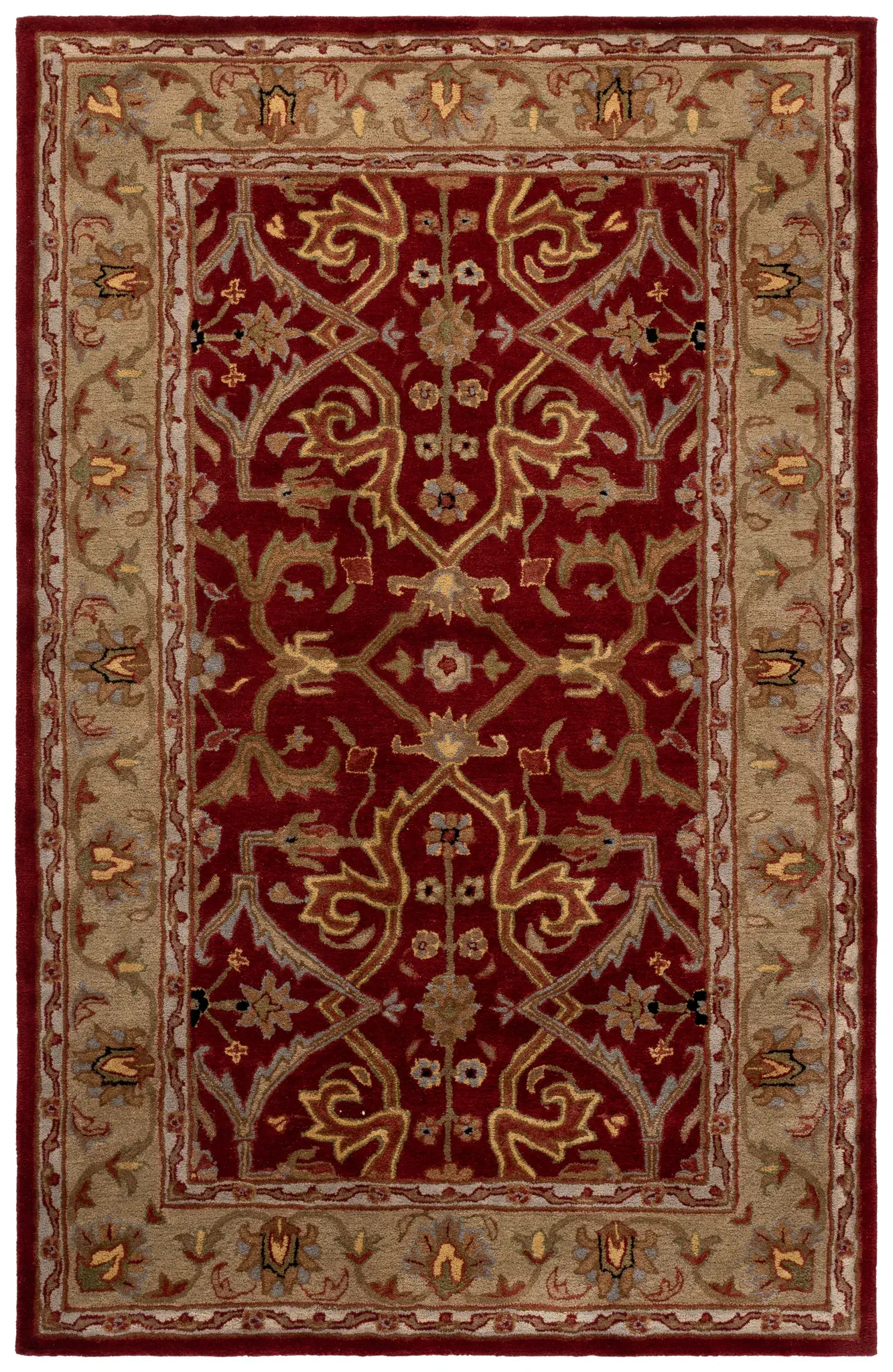 Heritage Cartouche Trellis Hand-Tufted Wool Rug