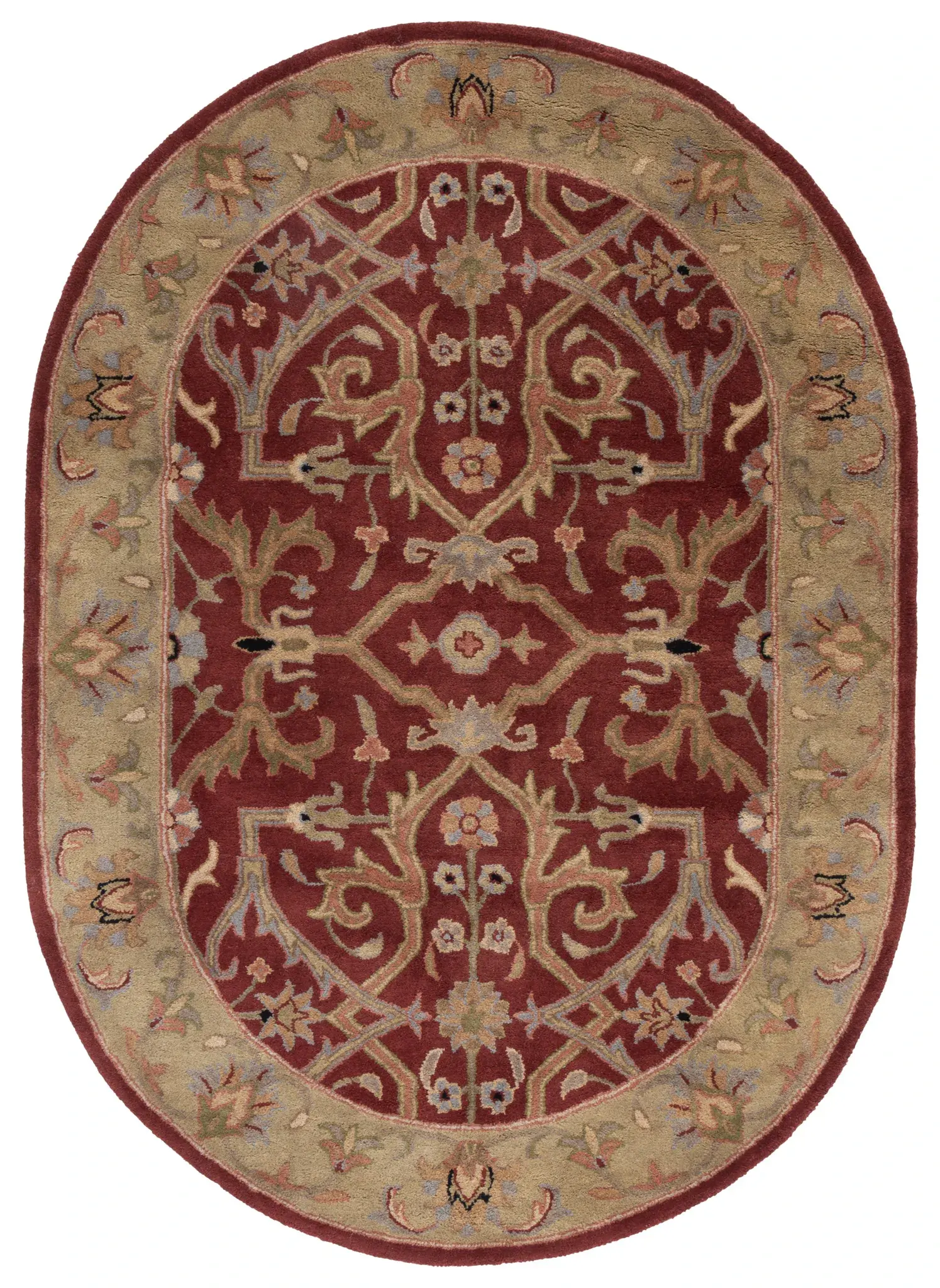 Heritage Cartouche Trellis Hand-Tufted Wool Rug