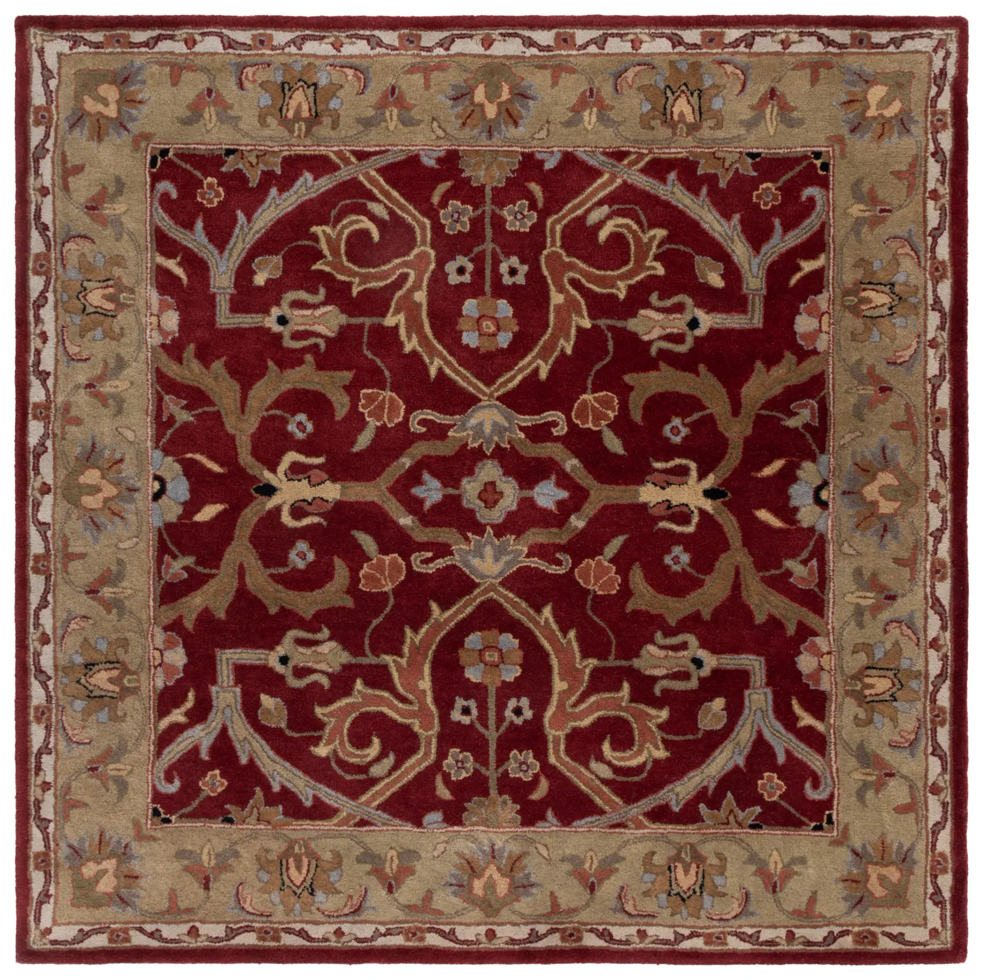 Heritage Cartouche Trellis Hand-Tufted Wool Rug