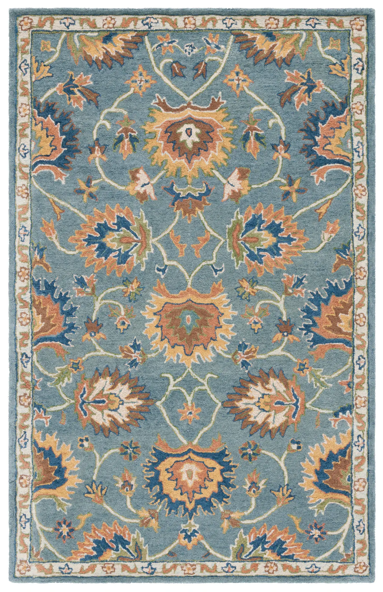 Heritage Palmette And Vine Hand-Tufted Wool Rug