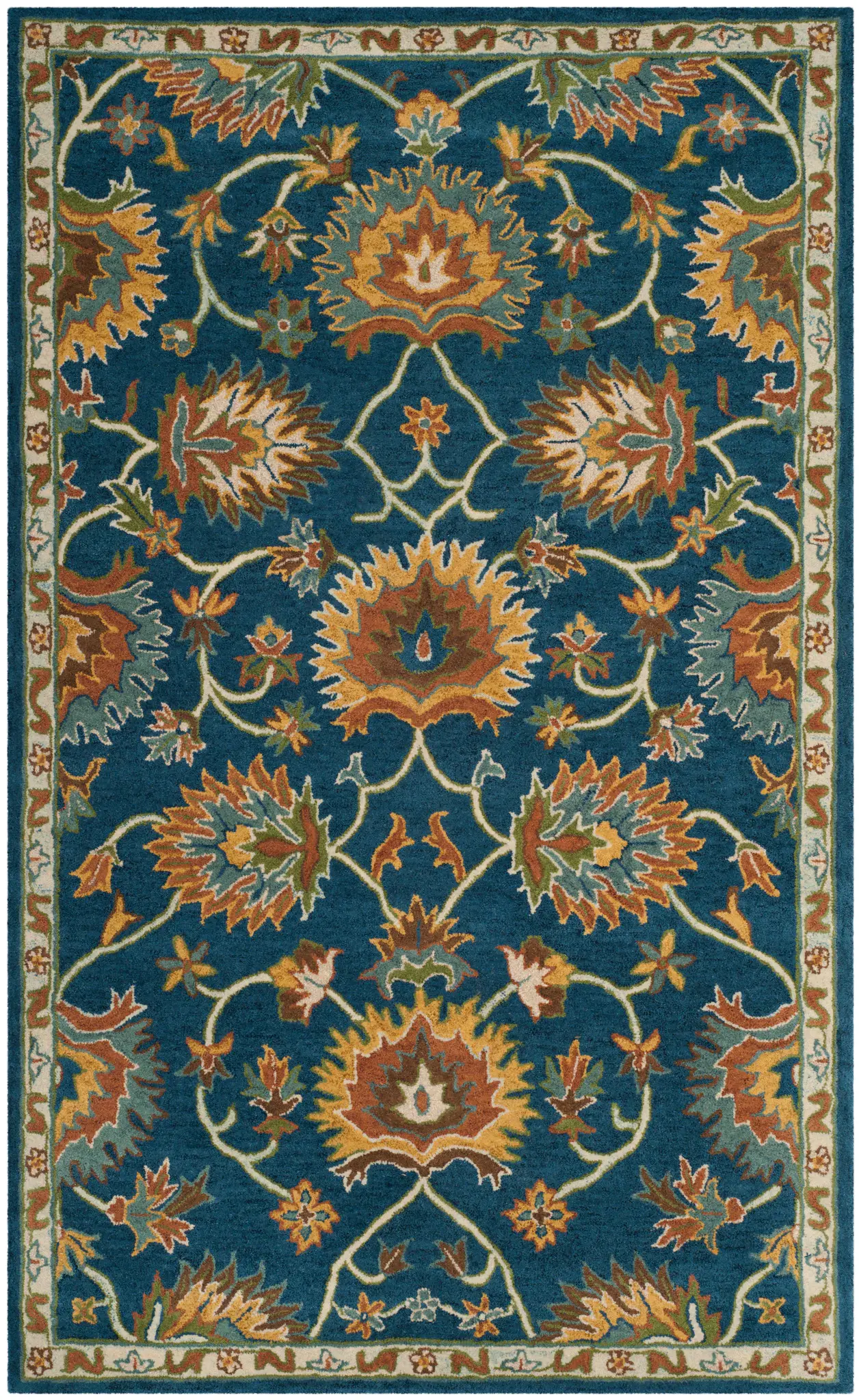 Heritage Large Palmette Hand-Tufted Wool Rug