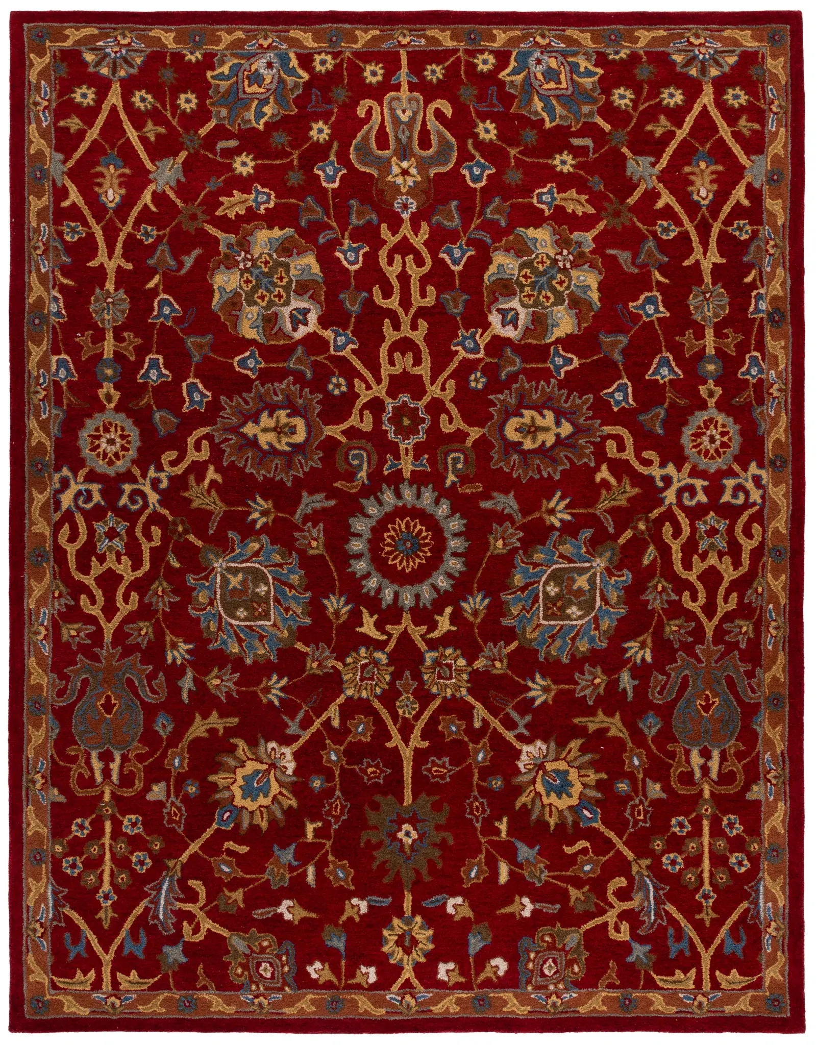 Heritage Floral Vine Hand-Tufted Wool Rug