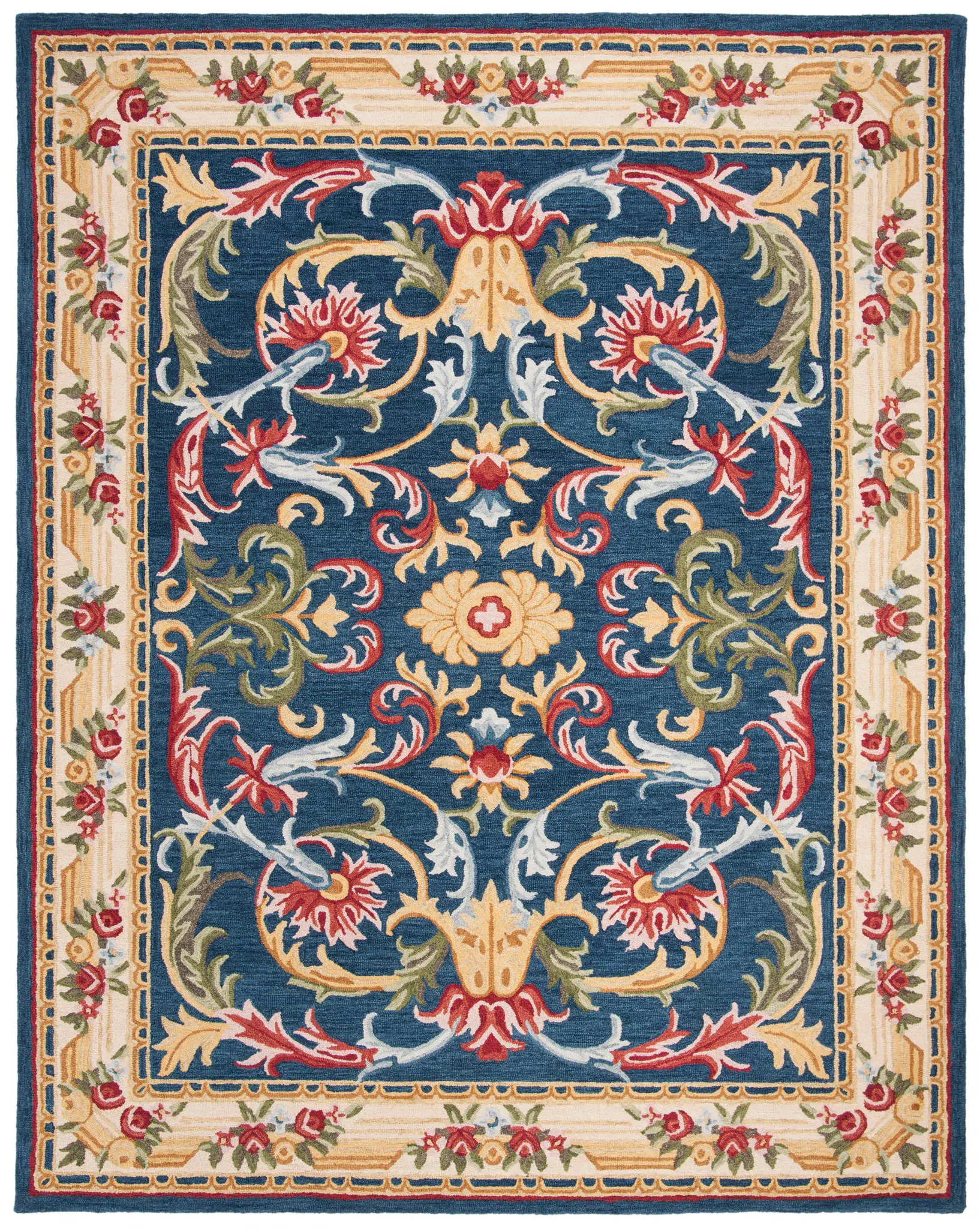 Heritage Baroque Scroll Hand-Tufted Wool Rug