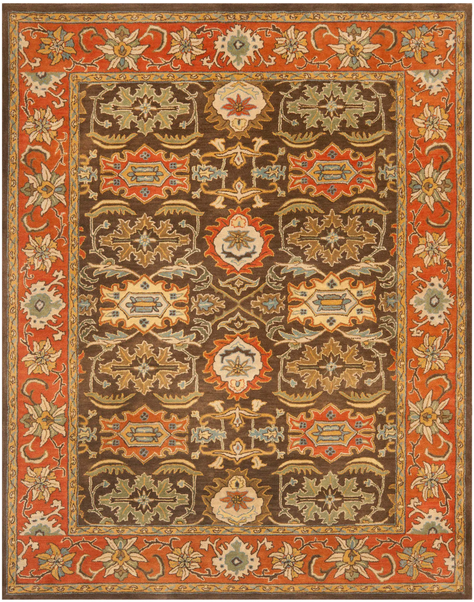 Heritage Floral Medallion Hand-Tufted Wool Rug