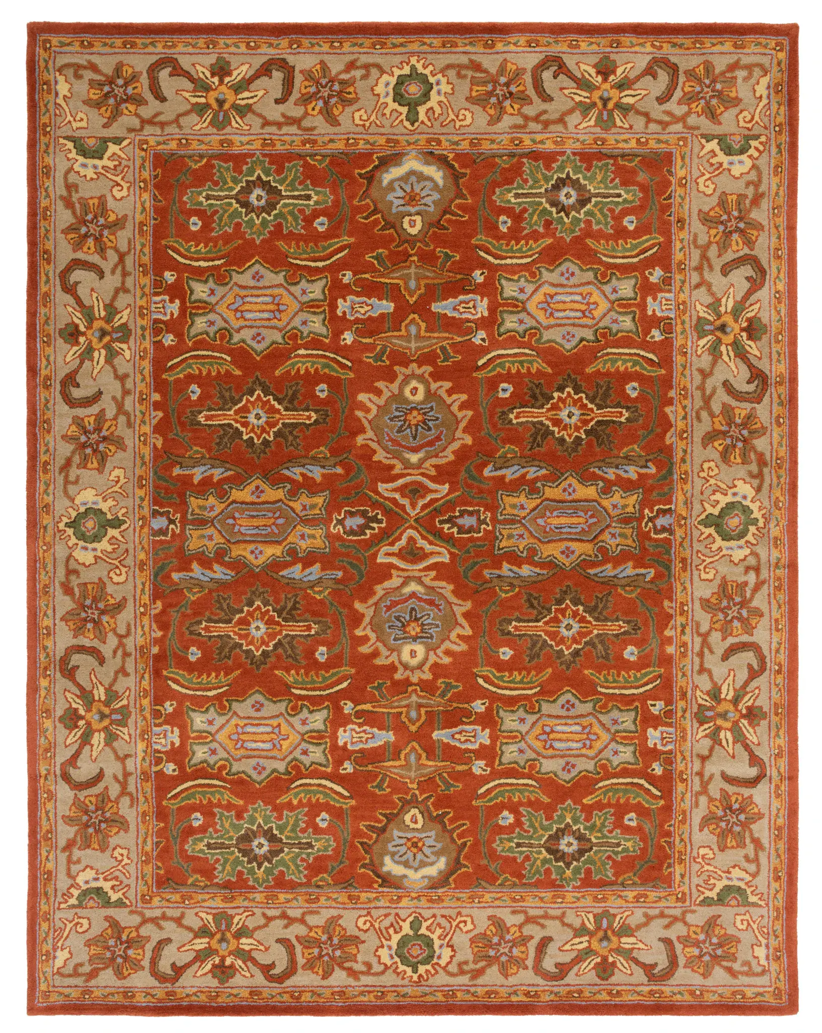 Heritage Floral Medallion Hand-Tufted Wool Rug