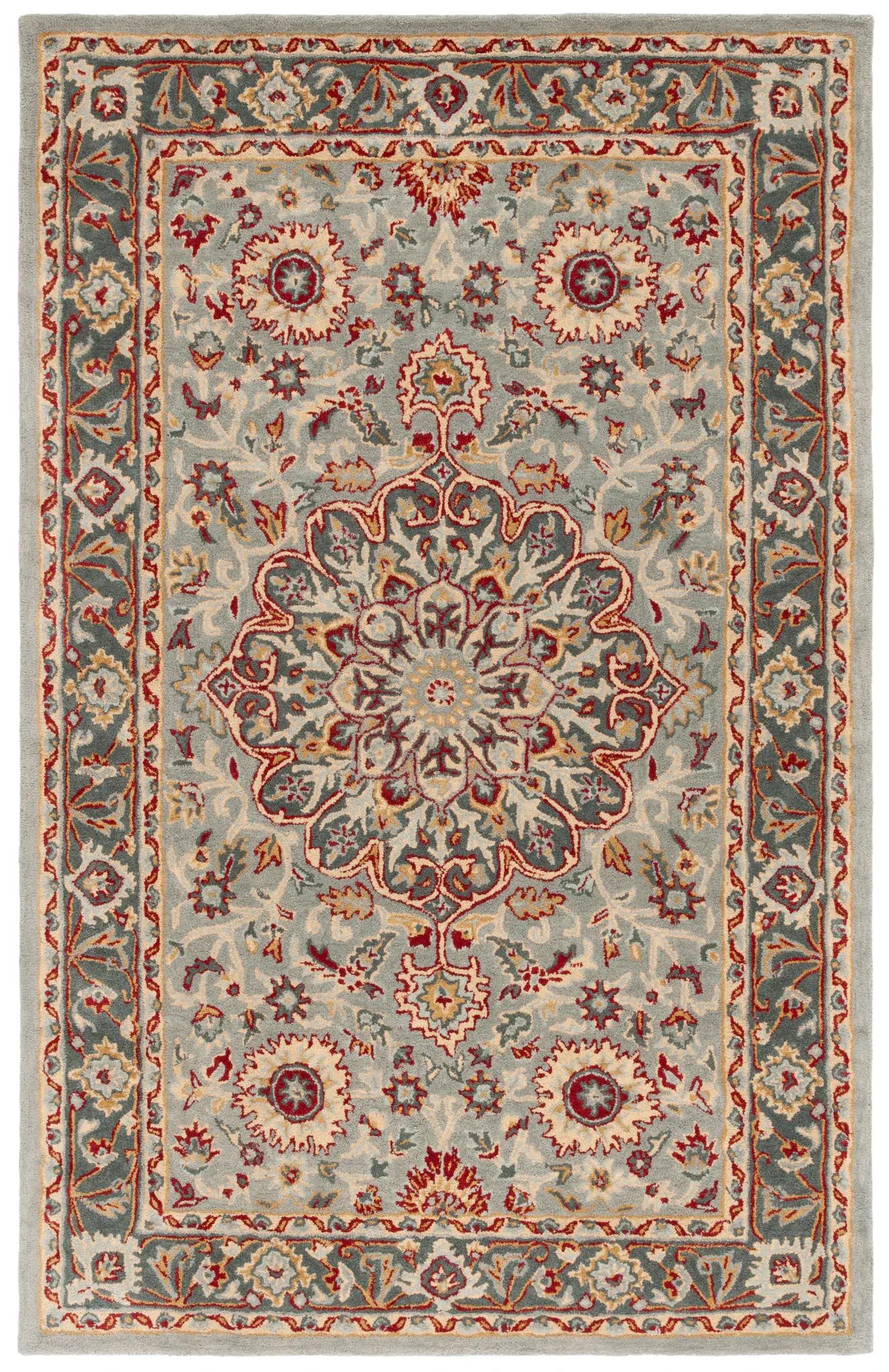 Heritage Palmette Medallion Hand-Tufted Wool Rug