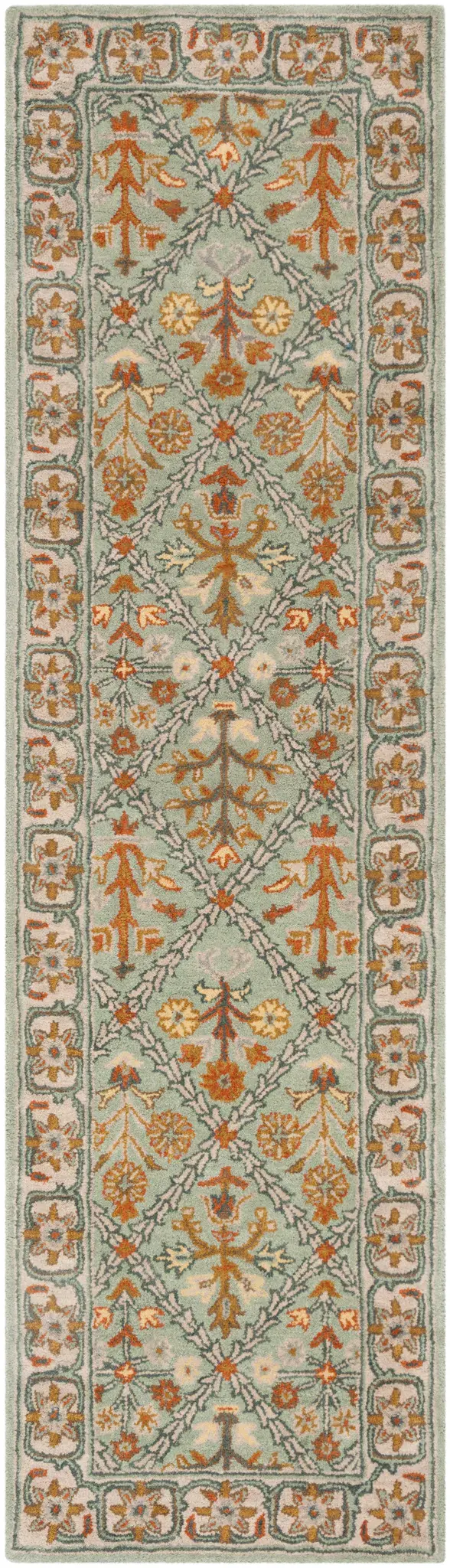 Heritage Floral Diamond Hand-Tufted Wool Rug