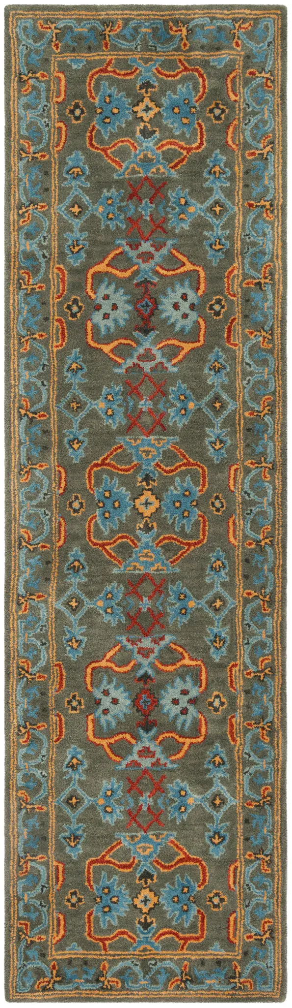 Heritage Geometric Trellis Hand-Tufted Wool Rug