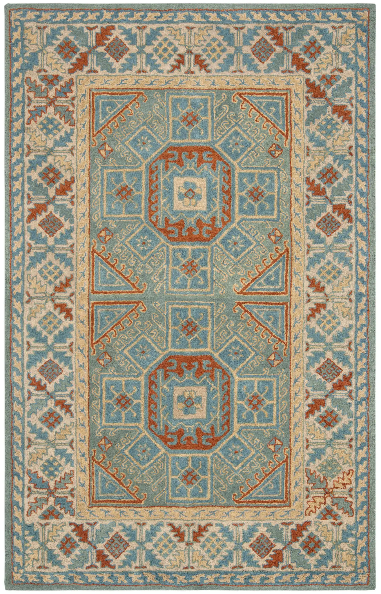 Heritage Double Medallion Hand-Tufted Wool Rug