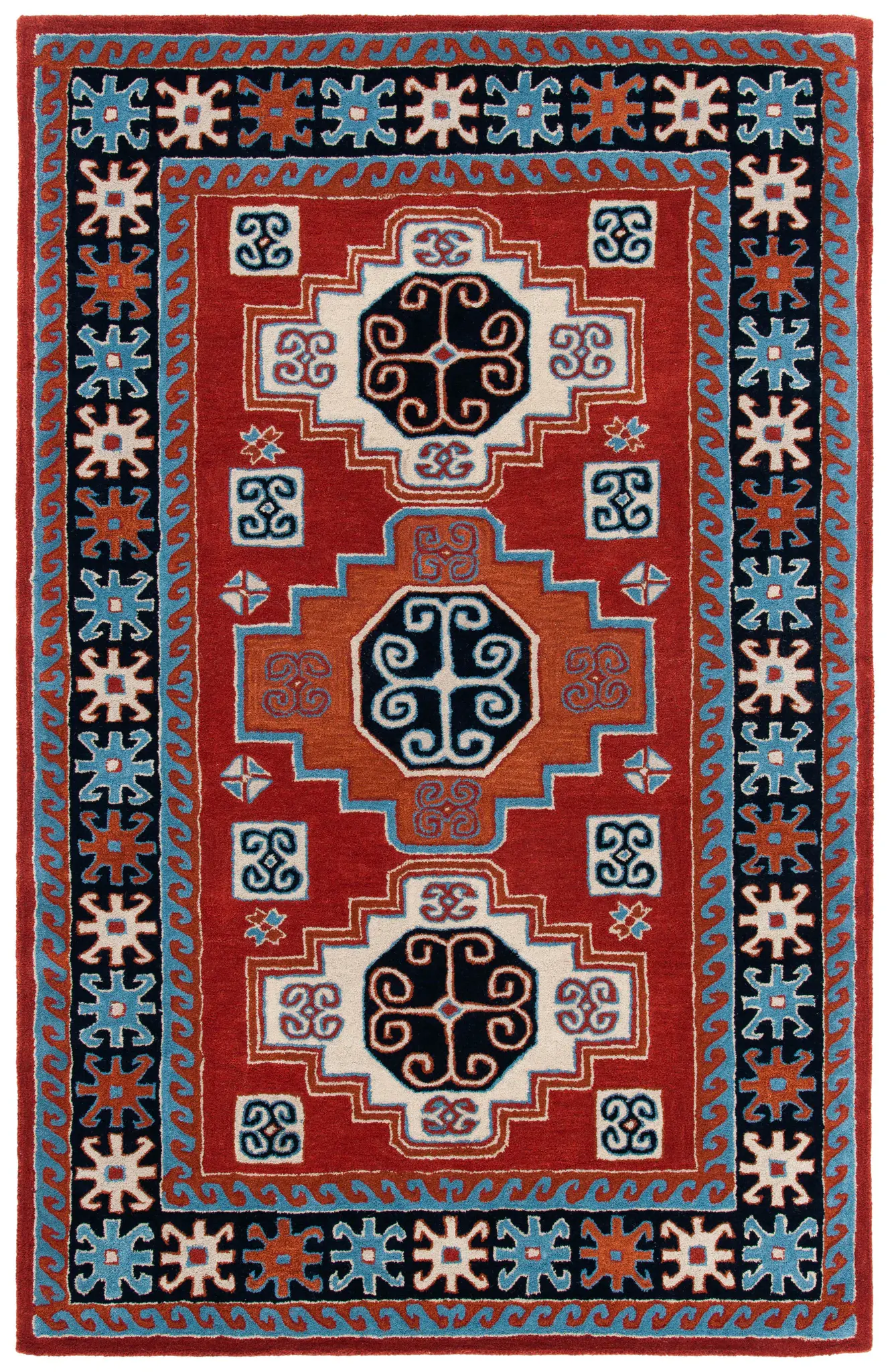 Heritage Triple Medallion Hand-Tufted Wool Rug