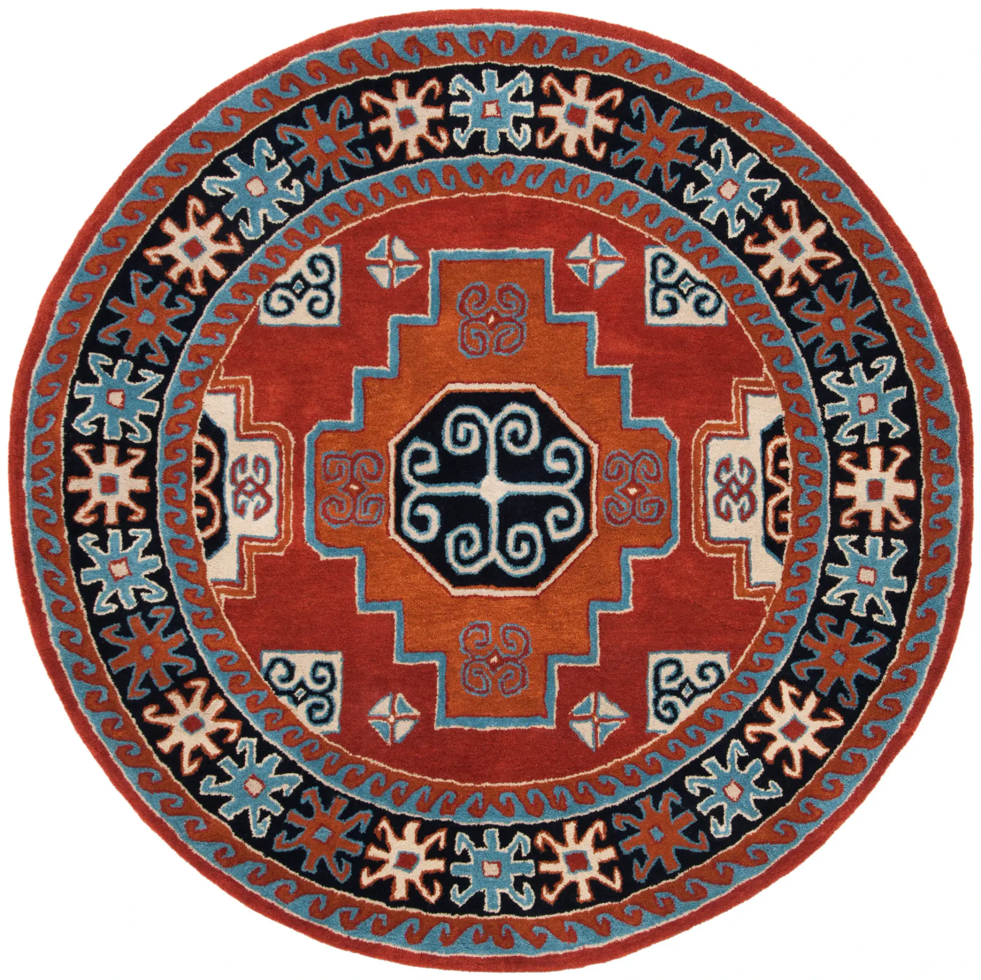 Heritage Triple Medallion Hand-Tufted Wool Rug