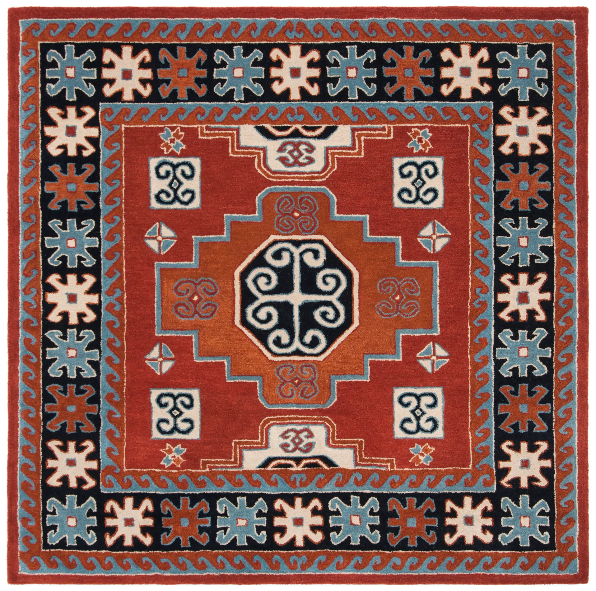 Heritage Triple Medallion Hand-Tufted Wool Rug
