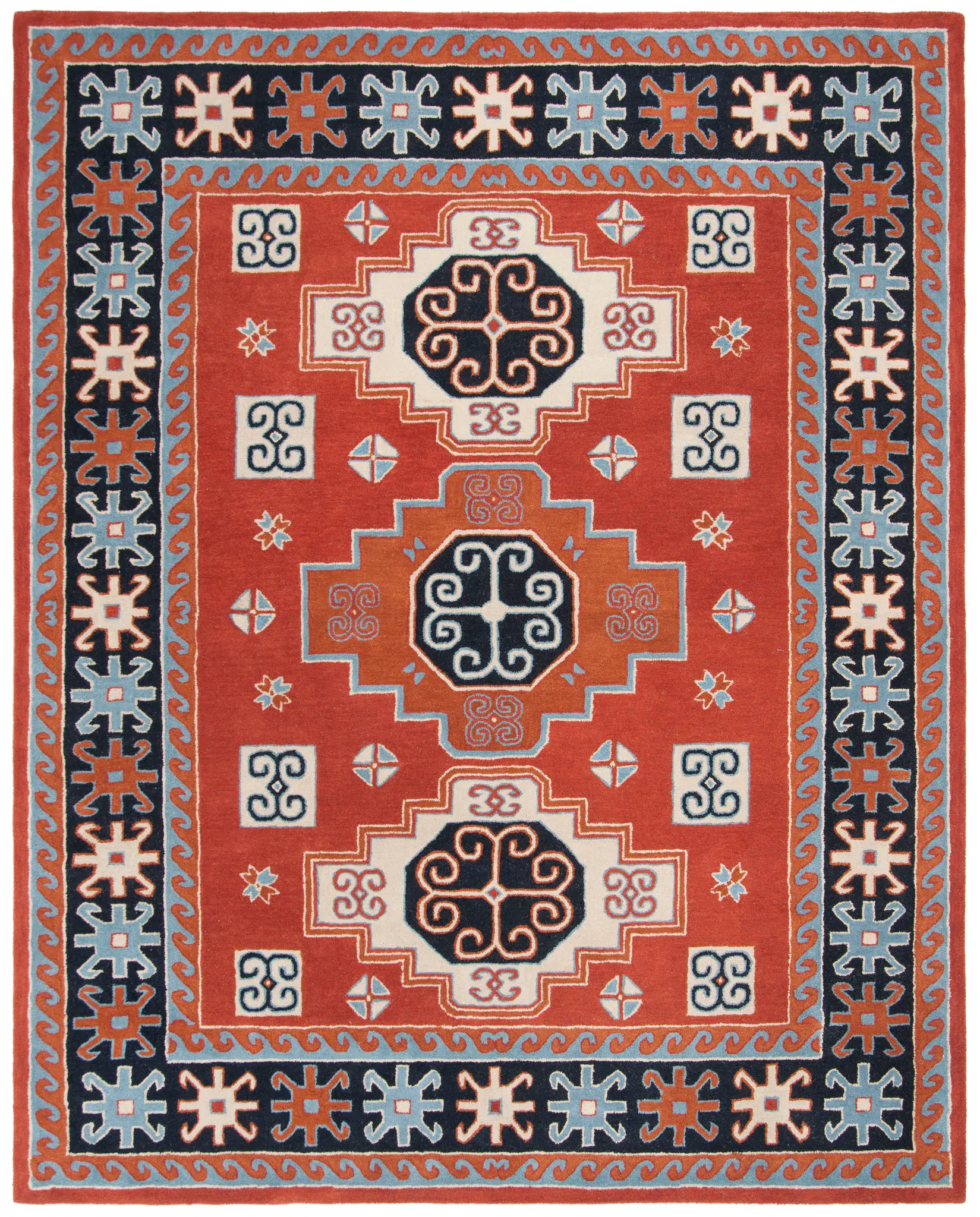 Heritage Triple Medallion Hand-Tufted Wool Rug