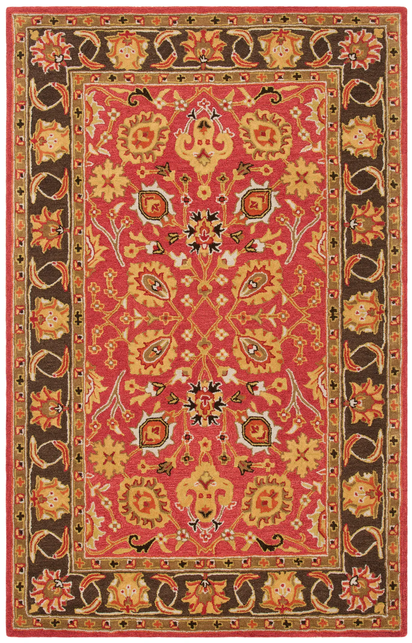 Heritage Symmetrical Floral Hand-Tufted Wool Rug