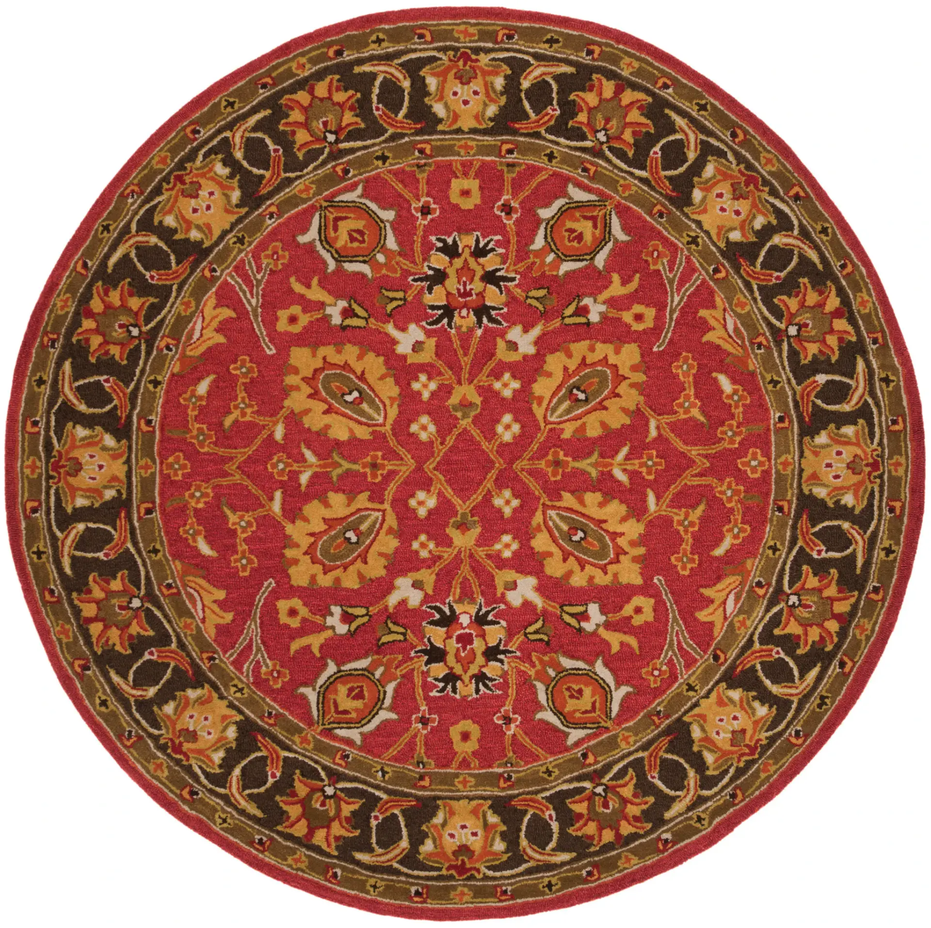 Heritage Symmetrical Floral Hand-Tufted Wool Rug