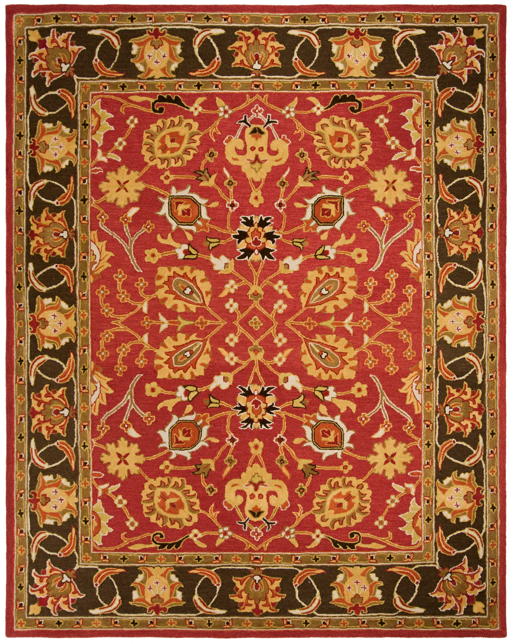 Heritage Symmetrical Floral Hand-Tufted Wool Rug