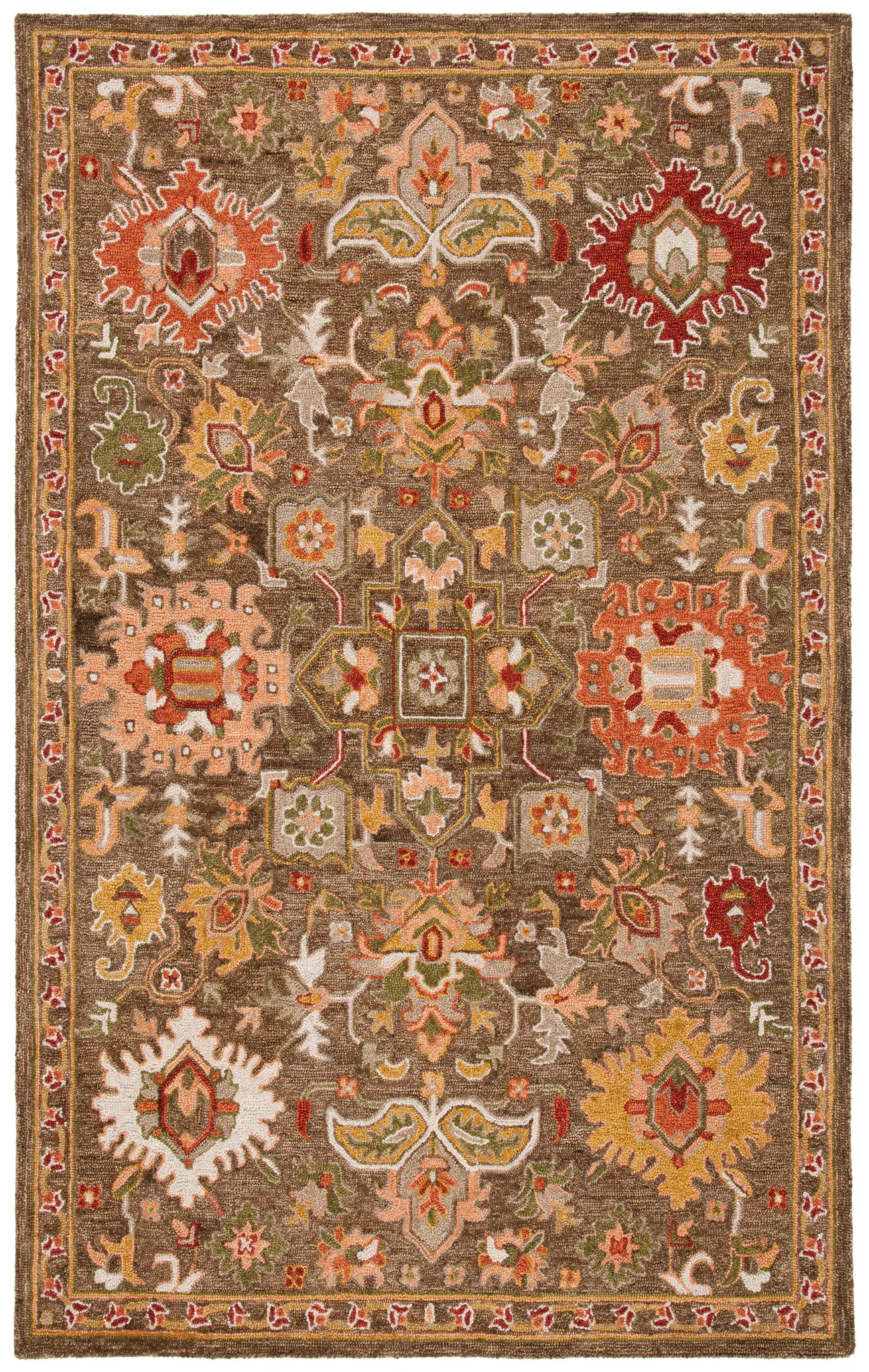 Heritage Tribal Floral Hand-Tufted Wool Rug
